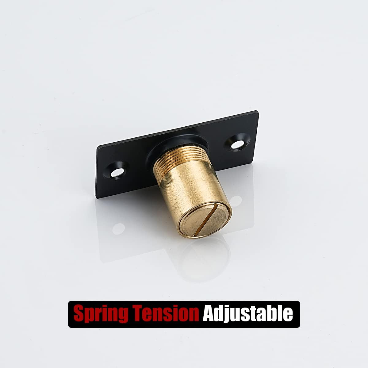 JQK Closet Door Ball Catch Hardware, Stainless Steel Catch Adjustable with Strike Plate, Black Finish 2 Pack, HBC100-BK-P2 image number 5