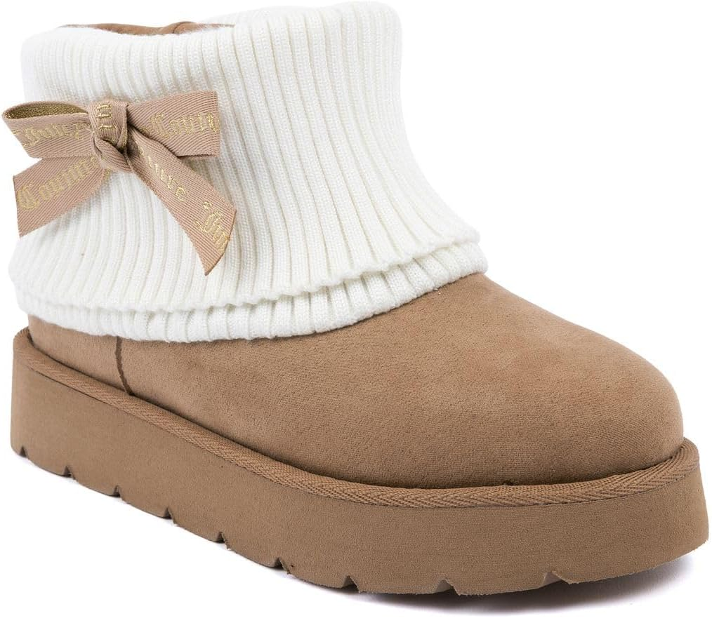Juicy Couture Women&rsquo;S Fashion Boots &ndash; Cozy Ankle Booties with Chunky Lug Sole, Soft Upper, and Pull-On Fit for Cold Weather Comfort