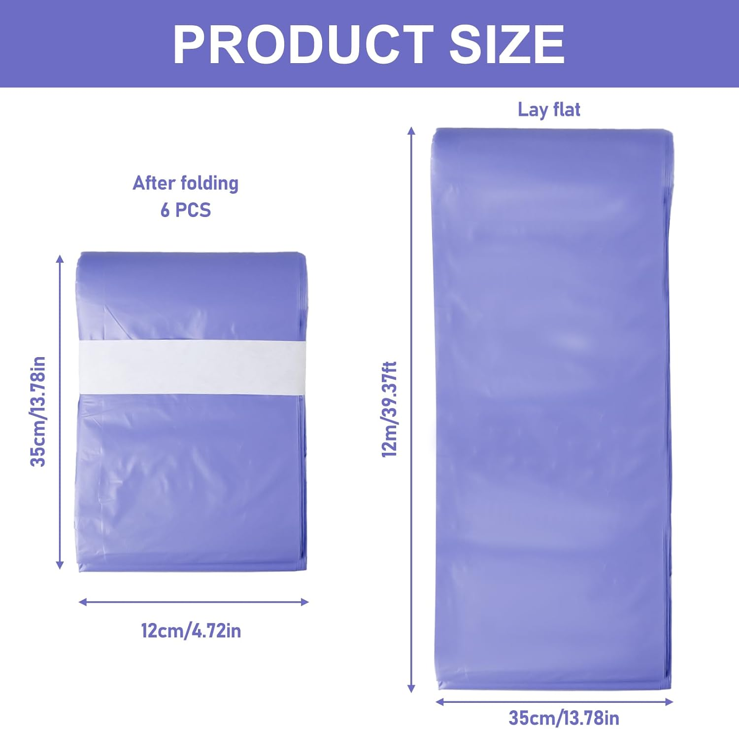 Pack of 6 Nappy Bin Refill Film Compatible with Basket, 16 L Refill Bag, Refill Film, Nappy Bin, Rubbish Bag, Nappy Bag, 12 M Long Nappy Disposal Bags image number 6