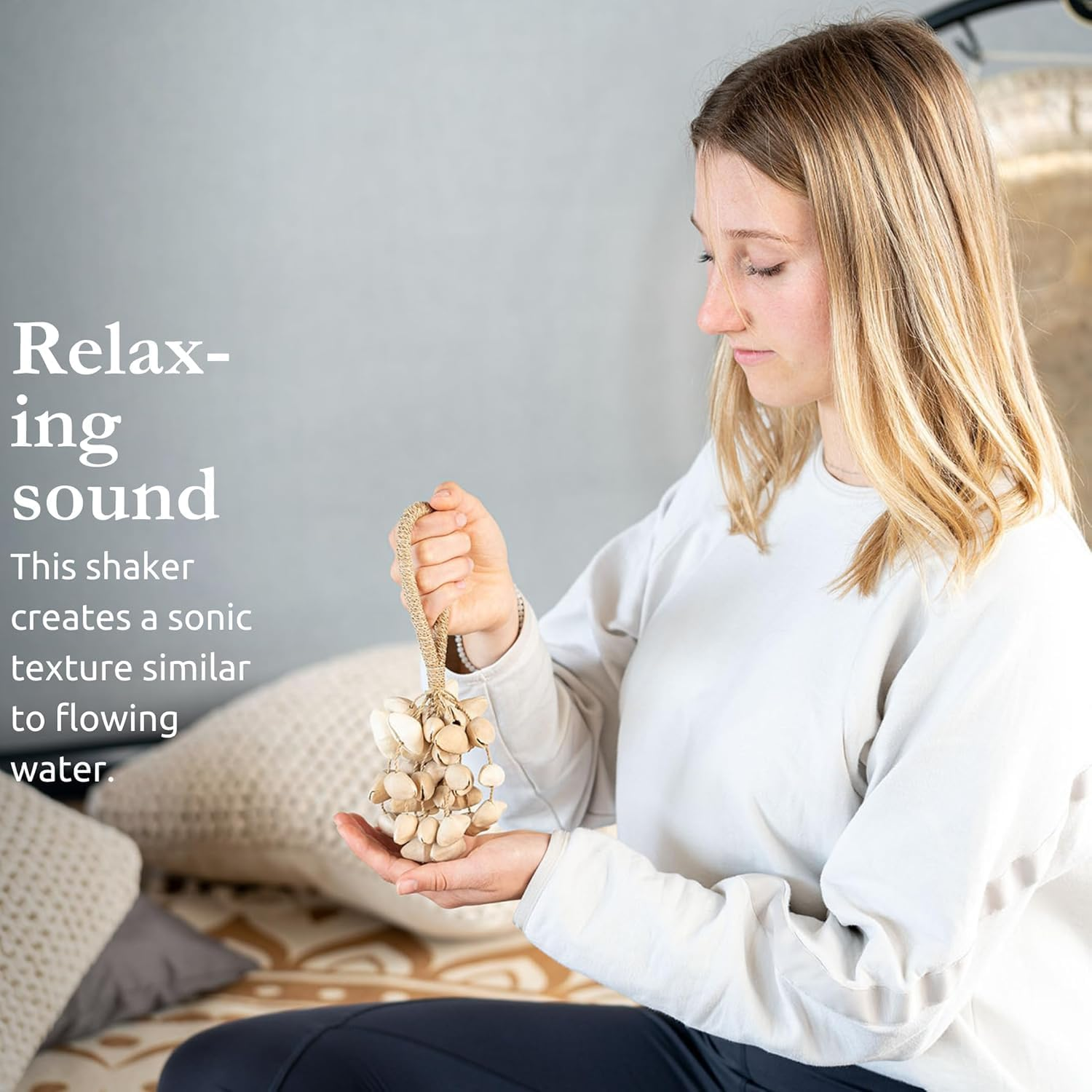 Kenari Seed Shell Shaker &Acirc;&euro;&rdquo; Creates a Soft Soothing Sound for Meditation, ASMR, Sound Therapy or Yoga image number 2