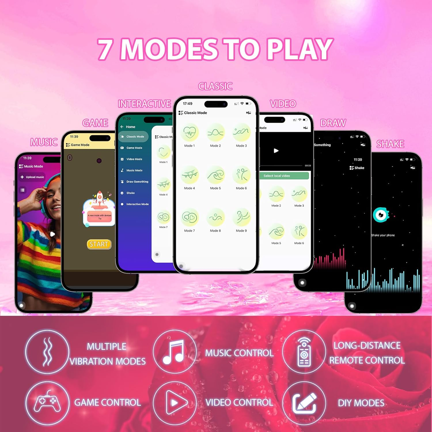 Finger Vibrator Adult Sex Toys for Women, Adult Toys with 9 Vibrations + 9 Flapping & Heating Function Clitoral G-Spot Nipple Vibrators, Sexual Pleasure Tools for Women Mini Vibrator Couples Sex Toys