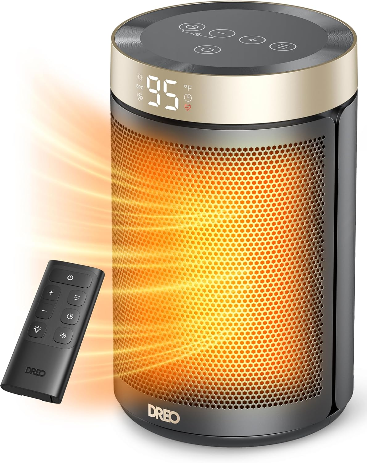 Dreo Space Heater, Economical Electric Fan Heater with Thermostat, Timer 1-12H, Eco Mode, 1500W Fast PTC Ceramic Heater Safe, Atom 316