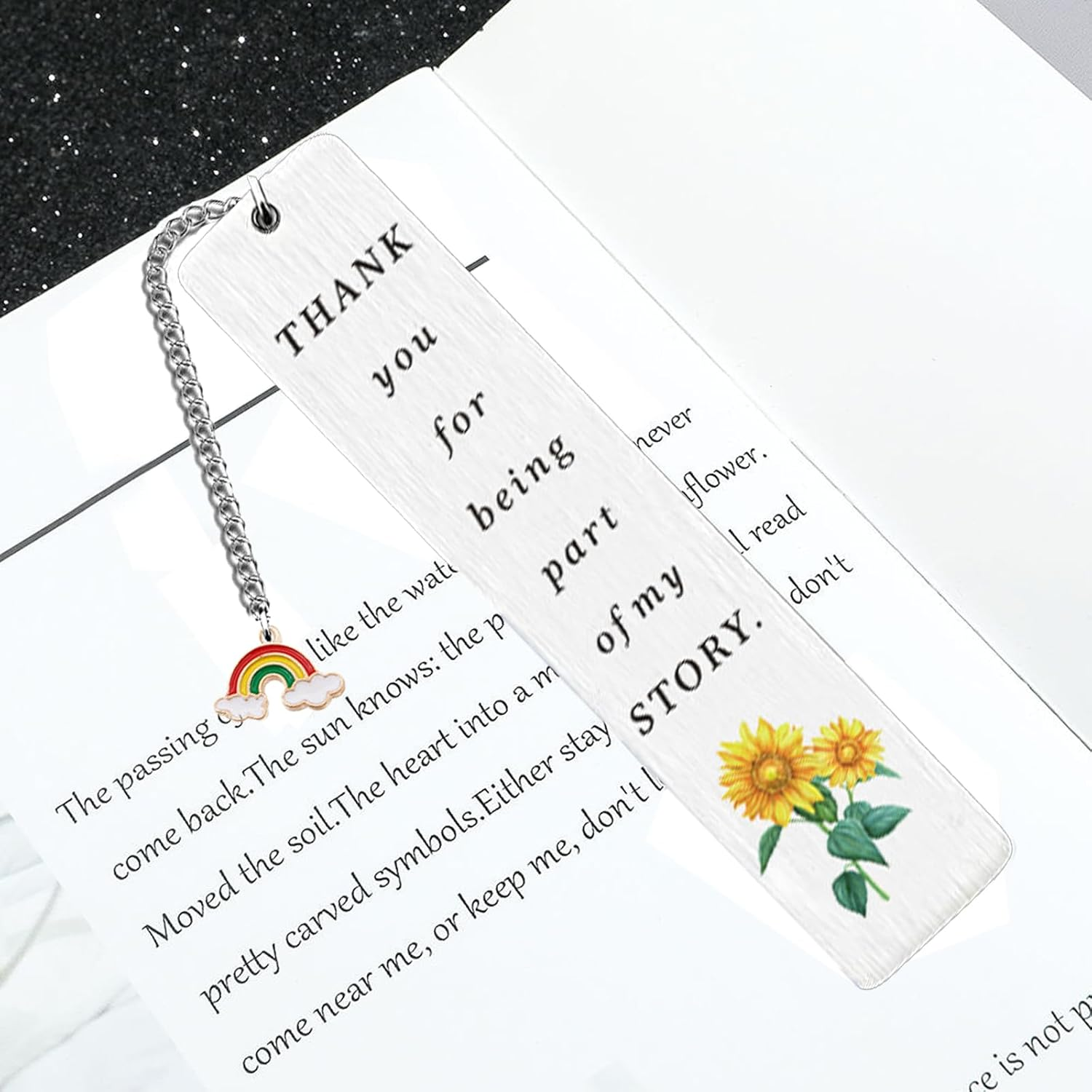 Metal Bookmarks Thank You Gifts Bookmarks for Teachers Readers Students Mentors Book Lovers Friends Christmas Birthday Thanksgiving Valentine'S Day Gifts (Thank You Bookmark 2) - Thank You Bookmark 3 image number 2