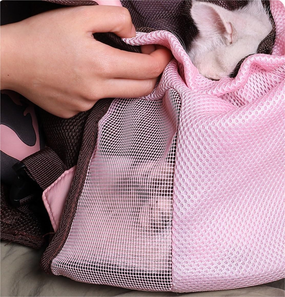 Cat Bag Dog Carrier Pet Carrier Cat Backpack Adjustable Outdoor Cat Front Backpack for Small Cats Portable Travel Foldable Backpack Cat Carrier Pet Bag Carrier image number 1