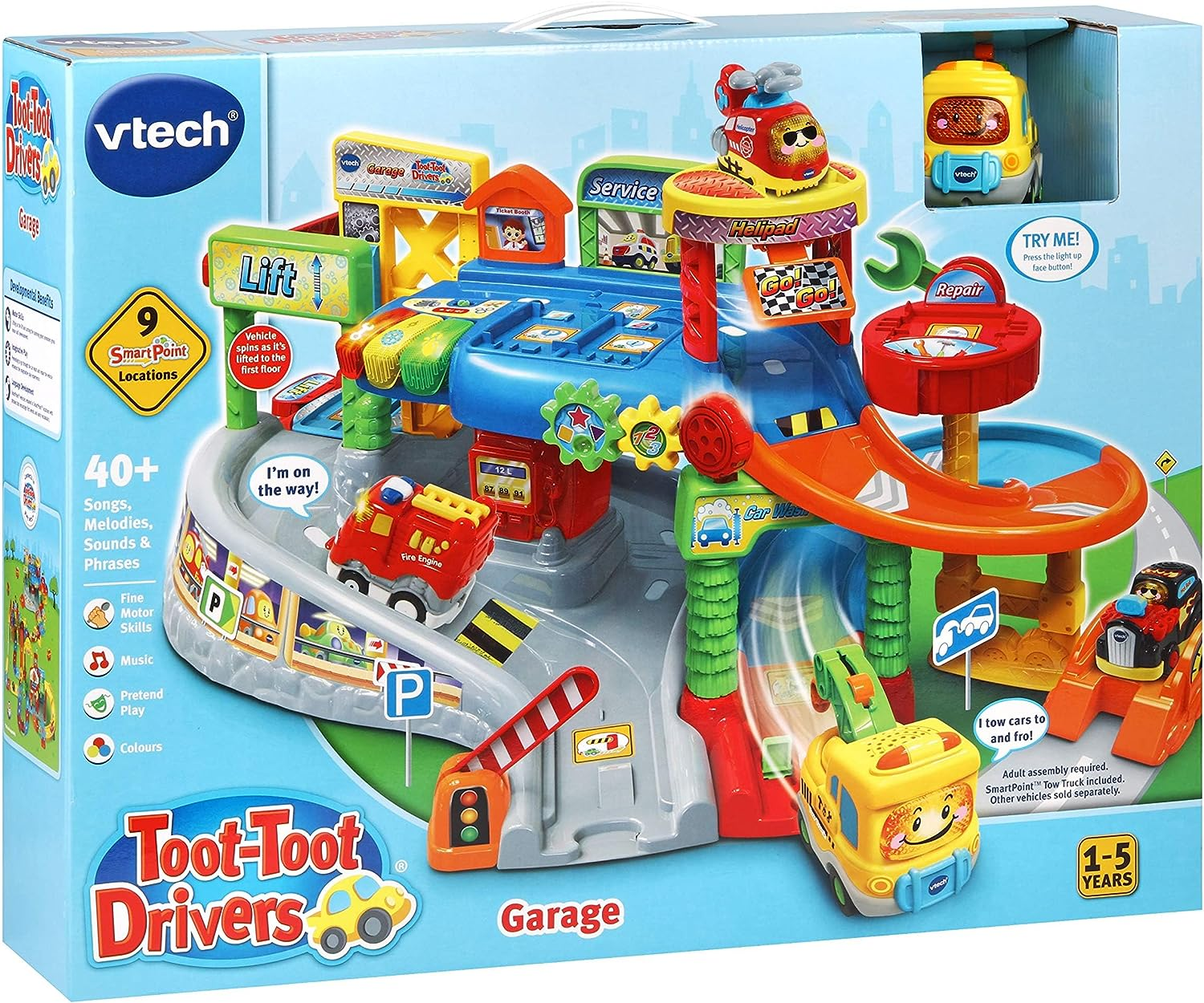 Vtech Toot-Toot Drivers Garage - Interactive Car Garage Playset for Kids - 512703 - Multicoloured image number 4