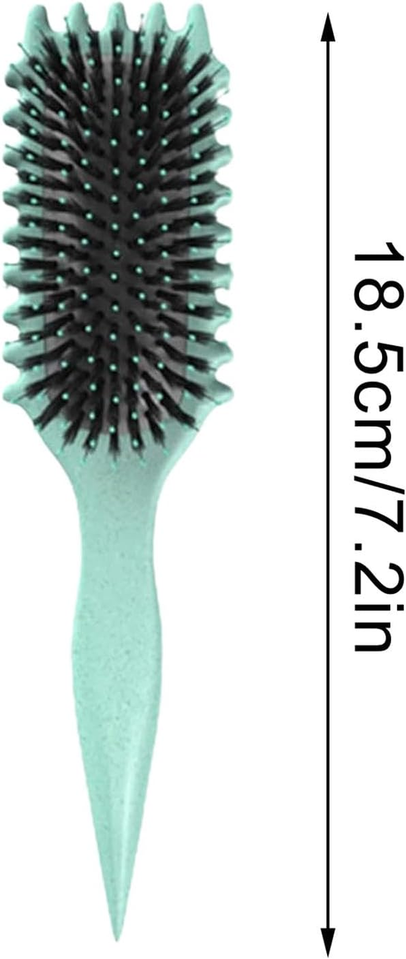 Curly Hair Salon Hair Styling Comb Styling Tool, Shaping Bristle Curl Brush Styling Brush for Girl Women Home Children, Green image number 6