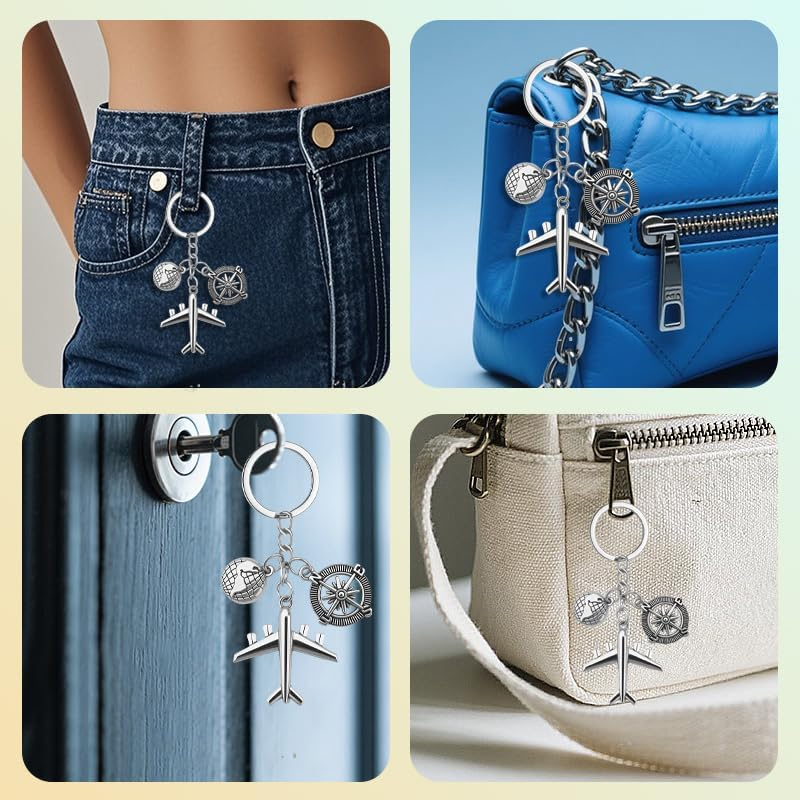 Pilot Birthday Gifts for Boyfriend Husband Flight Instructor Gift from Students Graduation Presents for Him Grandson Son Airplane Themed Gift Keychain for Pilots Flight Attendant Gifts for Men Pilot