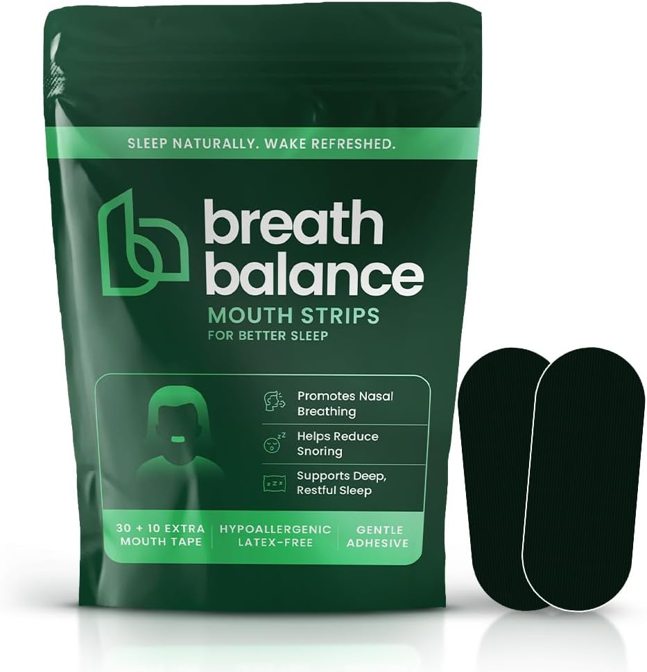 Mouth Tape for Sleeping 40 Pieces Snoring Aids for Men Women Helps Stop Snoring and Develops Nasal Breathing Habits Mouth Strips for Sleeping Reduce Snoring Improve Sleep Quality