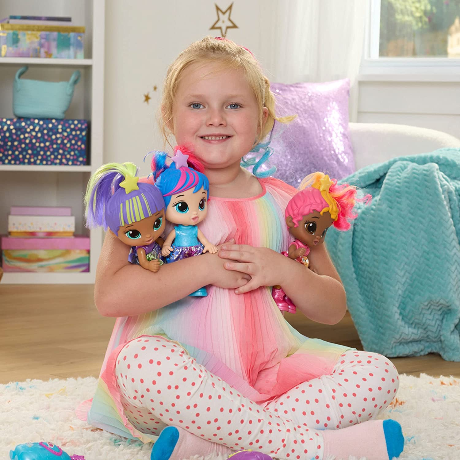 Baby Alive Star Besties Doll, Bright Bella, 8-Inch Space-Themed Doll for 3 Year Old Girls and Boys and Up, Accessories