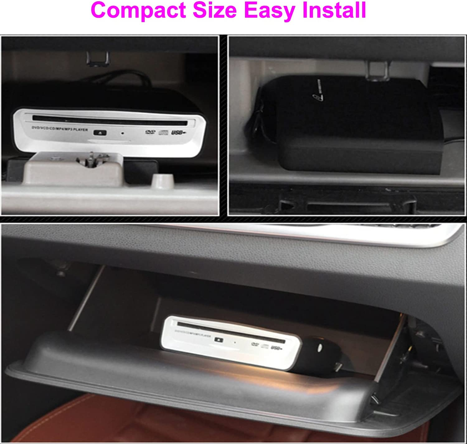 External Car Universal CD Player with USB for Android Navigation - Plug and Play (Android Version 4.4 and Above) image number 2