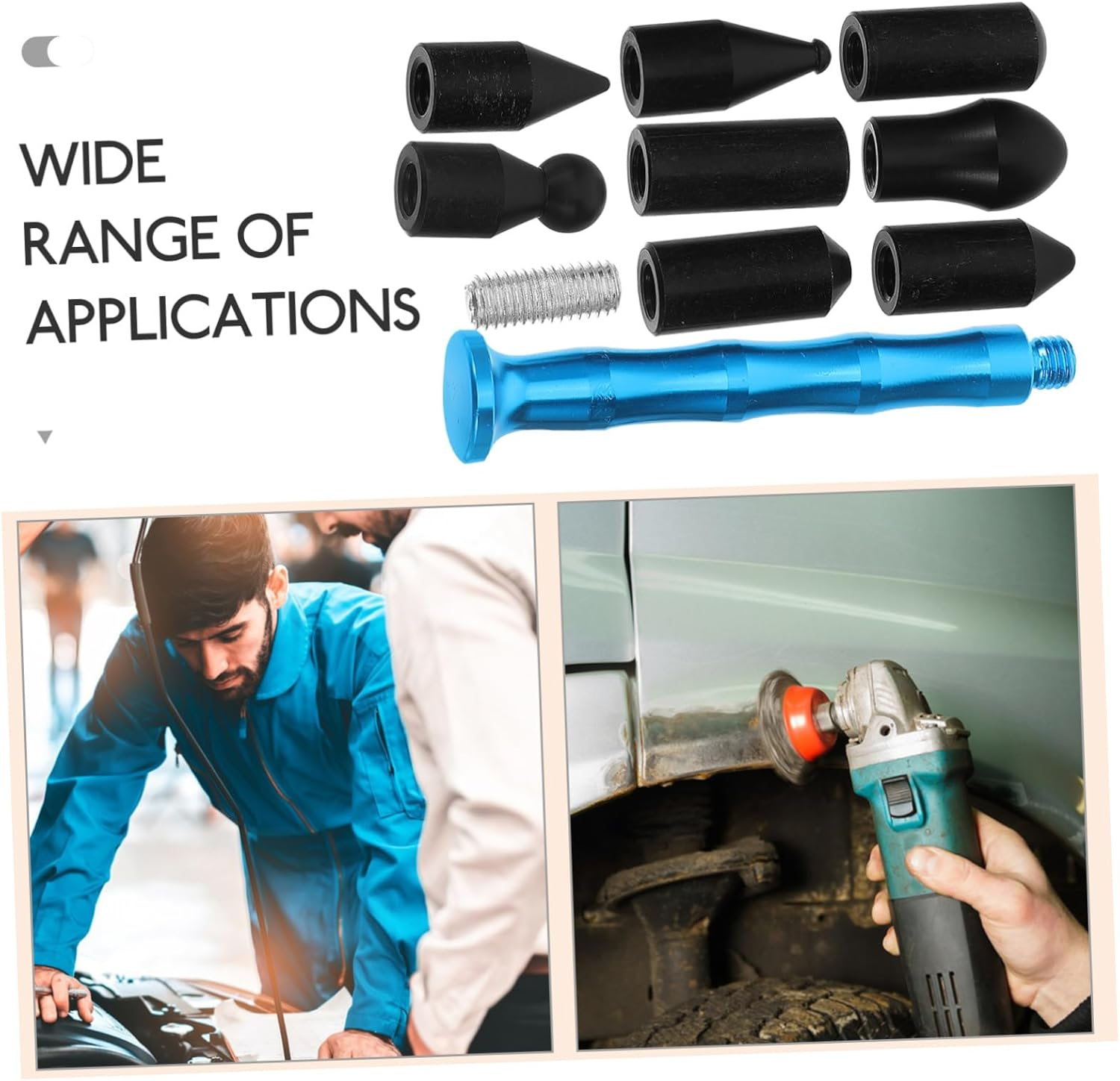 ASAKKURA 3Sets Automotive Dent Removal Kit Tool Tap down Pen Puller Auto Repair Tools for Body Surface image number 5