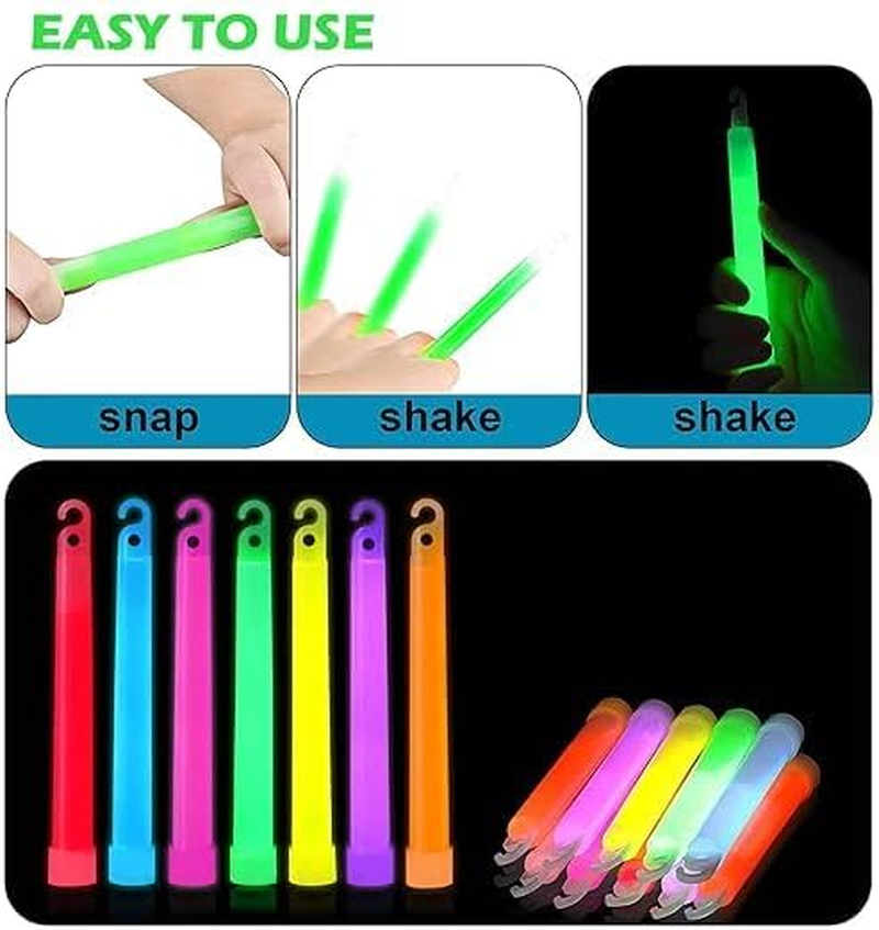 Ultra Bright Glow Sticks Industrial Grade Bulk Pack Glow Sticks Shake to 12 Hour Duration Waterproof Multi-Use Colored Glowsticks for Halloween Camping Hiking Emergency Survival & More image number 1