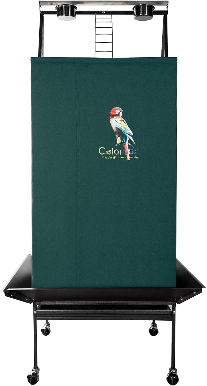 Colorday Good Night Bird Cage Cover for Large Bird Cage with Play Top,Black Large image number 6