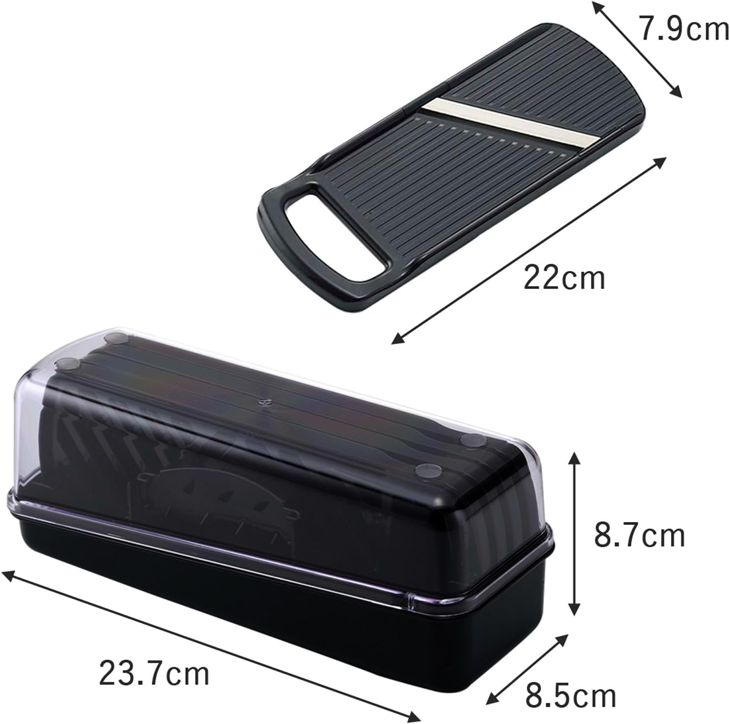 Shimomura 43881 Slicer Set, 4 Types of Prep Prepare Set, Made in Japan, Time-Saving Cooking, Compact Storage, Slicing, Julienne, Cut, Grater, Safety Holder, Dedicated Case, Vegetable Cooker, image number 3