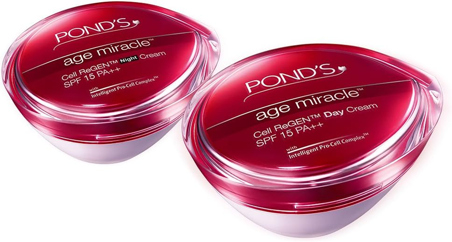 Ponds Age Miracle Day and Night Cream Combo Pack, 50G