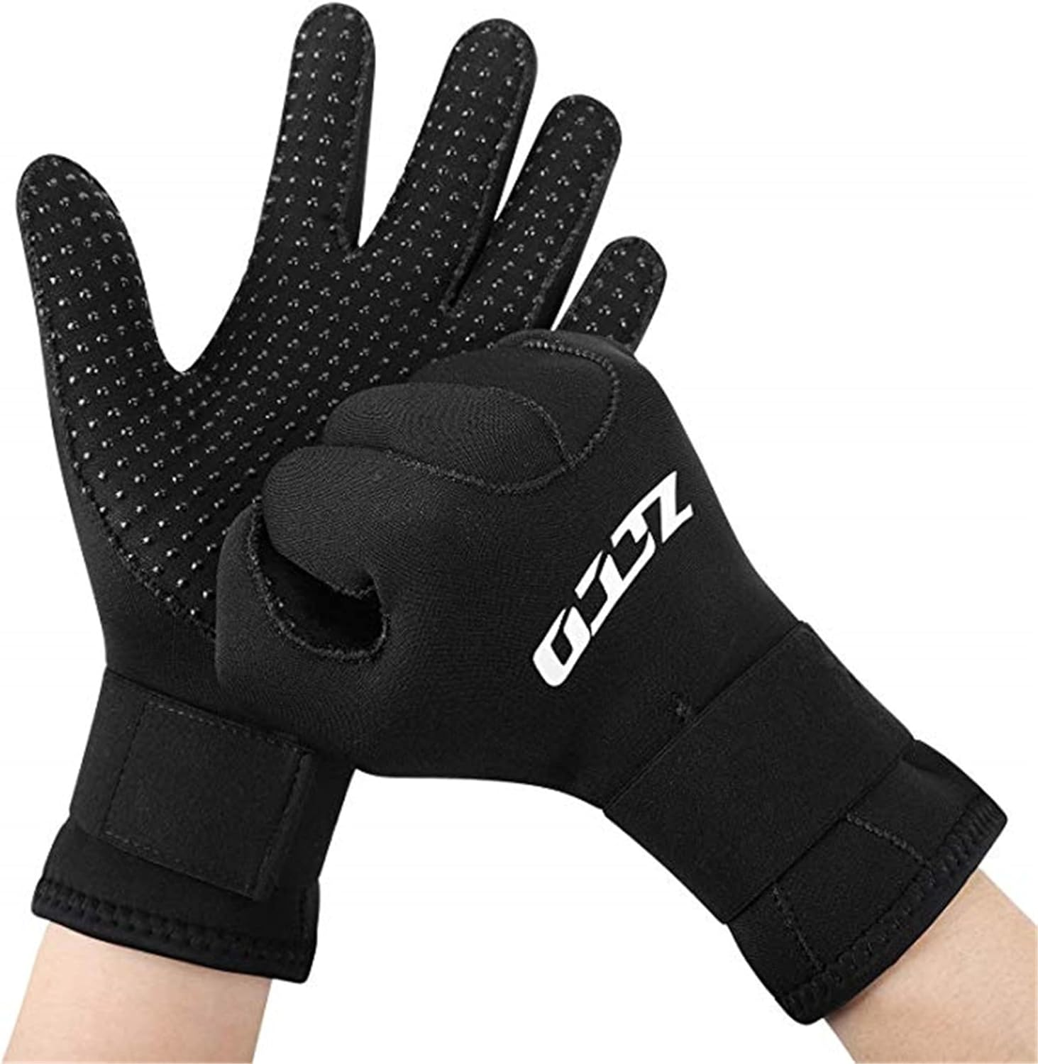 ZCCO 3Mm Neoprene Diving Gloves, Double-Layer Thermal Wetsuit Gloves with Elastic Wrist and Skid Resistance Particles for Kayakin,Diving,Kayaking,Surfing,Snorkeling image number 6