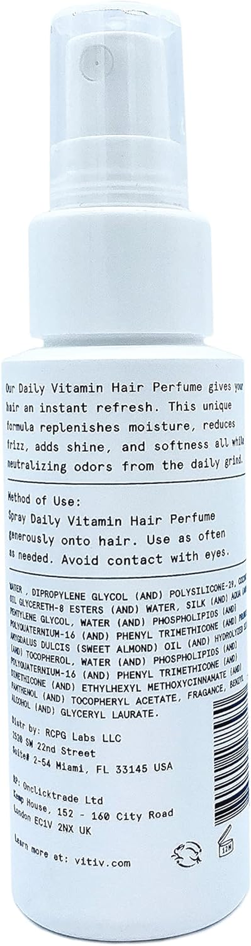 VITIV Daily Vitamin Hair Perfume - Long Lasting Fragrance That Refreshes Hair, Neutralizes Odors, All While Providing Shine, Softness & Hydration 2.5Oz image number 3