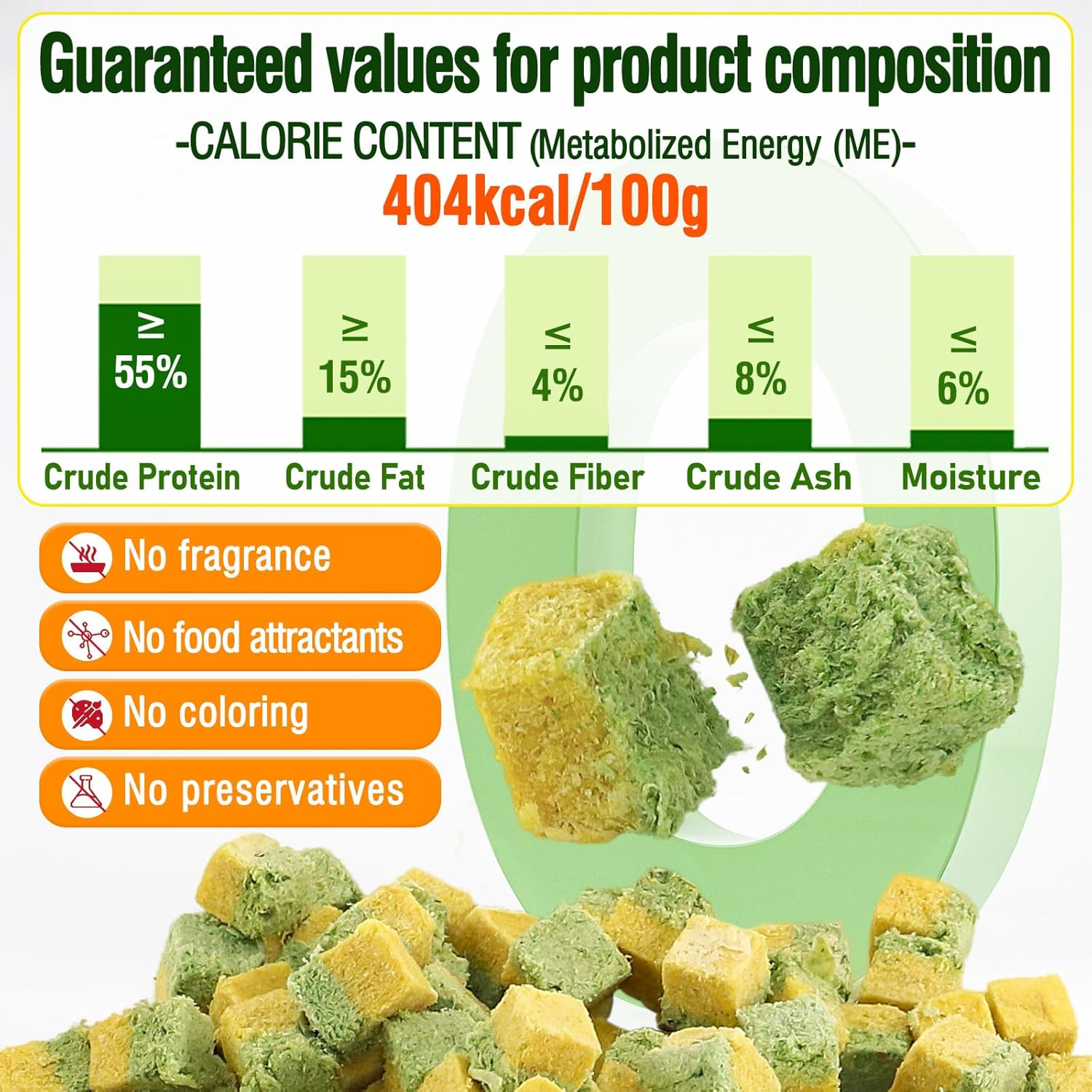 JJW Freezed-Dried Cat Grass Treats, Catgrass Egg Yolk Duo Bites, Cat Dental Treats for Hairball Control and Healthy Coat, Cats Teething Stick (60G, Egg Yolk) image number 5