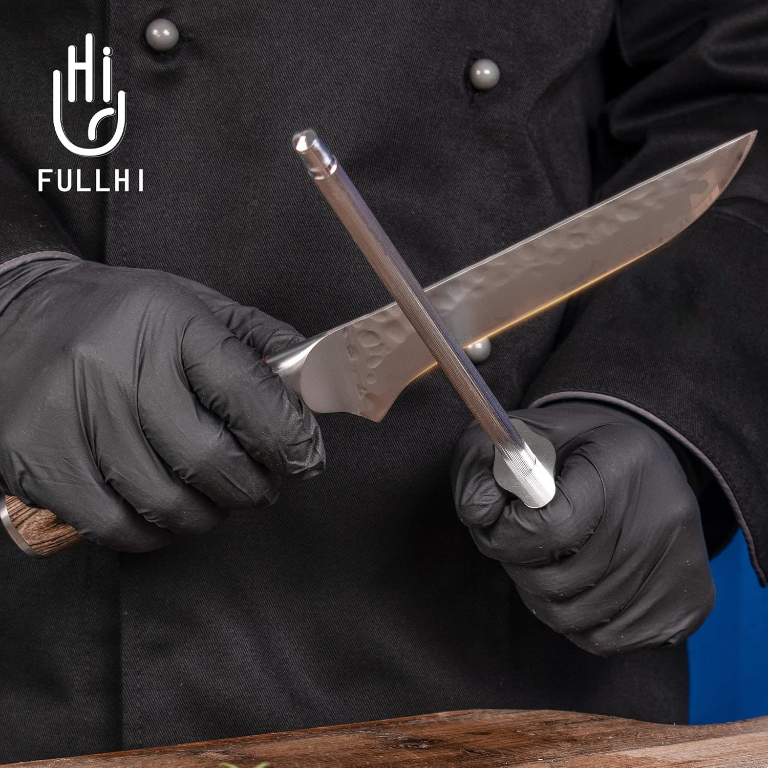 FULLHI Knife Set 13Pcs Japanese Knife Set, Premium Stainless Steel Kitchen Knife Set with Knife Roll Bag image number 6