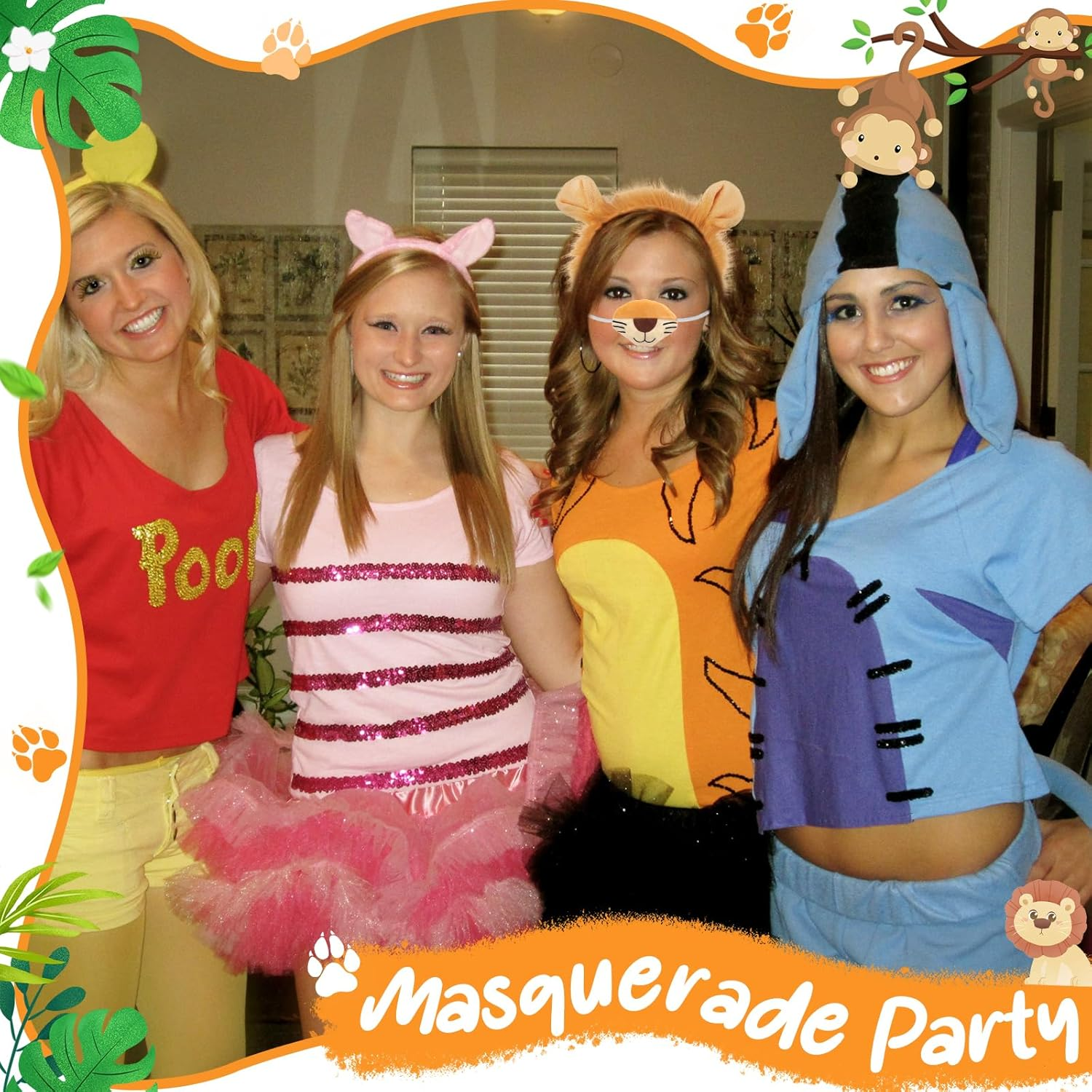 5Pcs Lion Fancy Accessories, Costume for Adults Kids - Headband Mane, Gloves, Tail, Nose - Animal Cosplay Costume Accessories for Halloween Fancy Dress image number 6