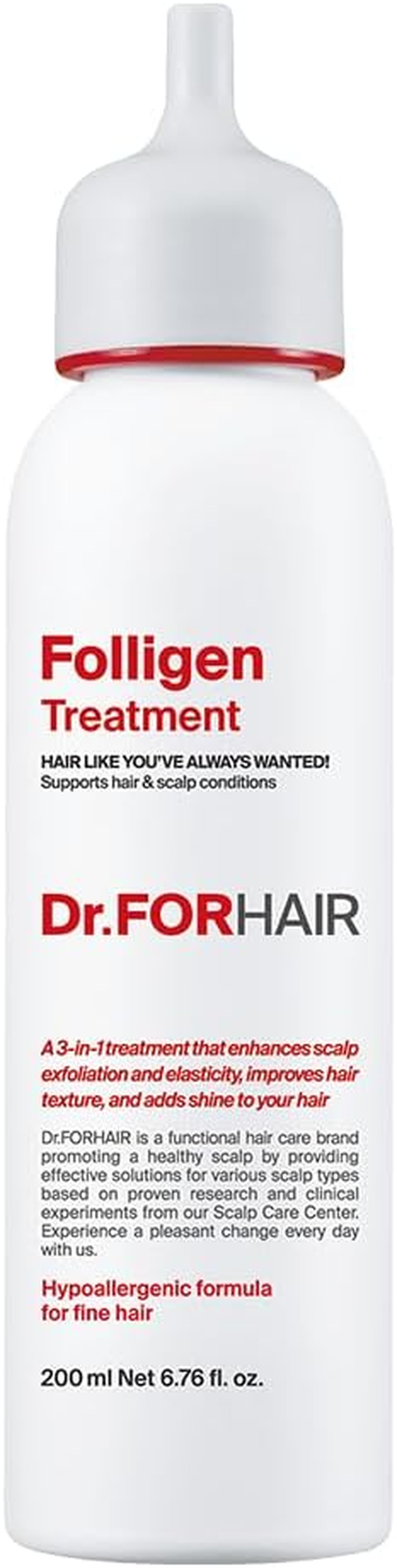 Dr.Forhair Scalp Strengthening Folligen Treatment 200 Ml/6.76 Fl. Oz. | 3-In-1 Treatment for Scalp, Hair and Volume | Hair Strengthening | Protein Care | Volumize and Revitalize | Silicon-Free image number 6