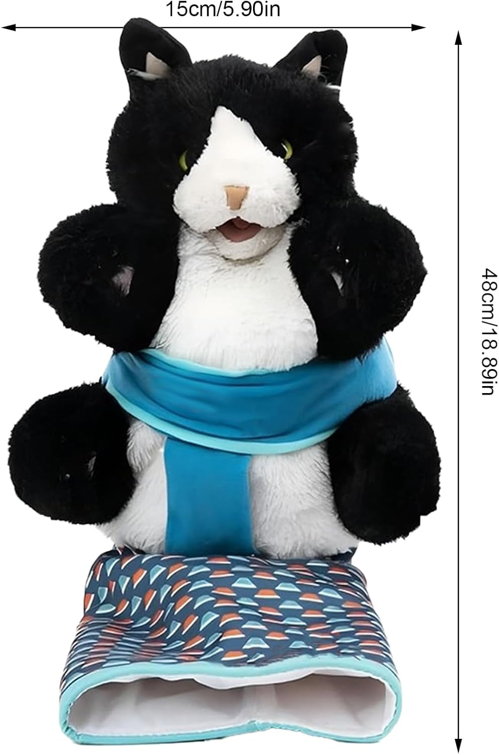 Generic Cat Puppet Wrestler, Interactive Cat Wrestling Toy Puppet. Kitten Wrestler Game with Sturdy Padding, Plush Cat Arm Wrestle Toy Interactive Play image number 2