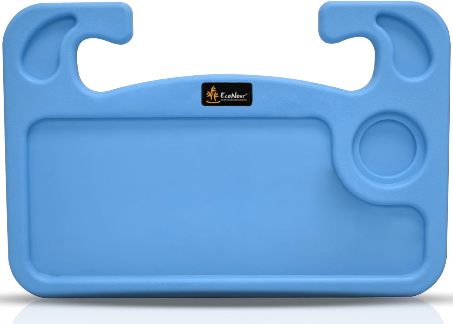 Econour 2 in 1 Steering Wheel Desk | Laptop Mount with Pen Holder | Food Tray for Eating with Drinks Holder | Multipurpose Travel Car Accessories