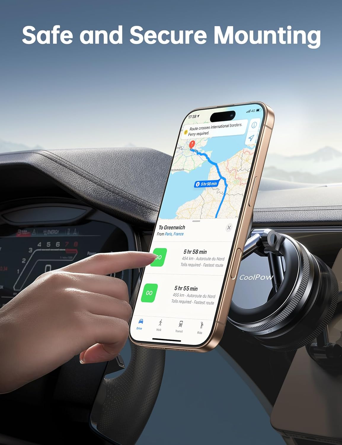 2025 Upgraded Vacuum Magnetic Car Phone Holder for Magsafe,Pocket Size Foldable Suction Cup Phone Mount for Car 【Strongest Magnetic】Phone Holders for Your Car Compatible with Iphone 17 Pro Max Air 16 image number 5