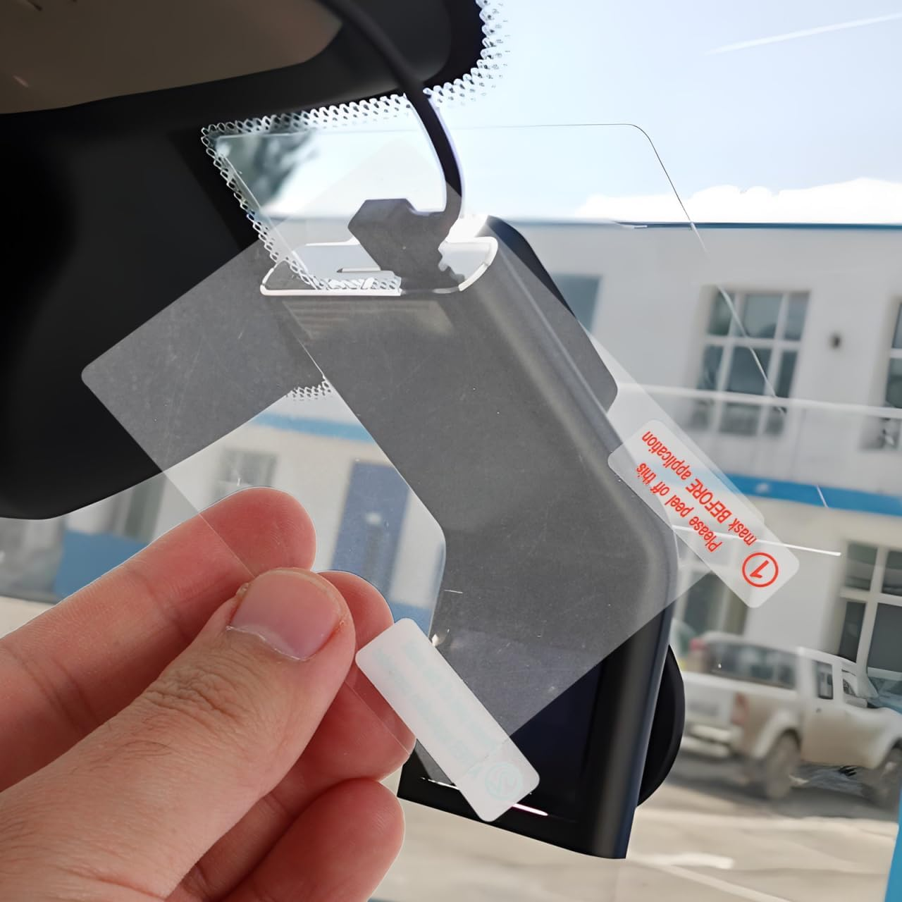 SOLUSTRE 10Pcs High-Temperature Resistant Electrostatic Stickers for Car Windshield Clear Adhesive Film for Automotive Dashcam Use Thickened Design for Strong Adhesion and High Definition Clarity image number 3