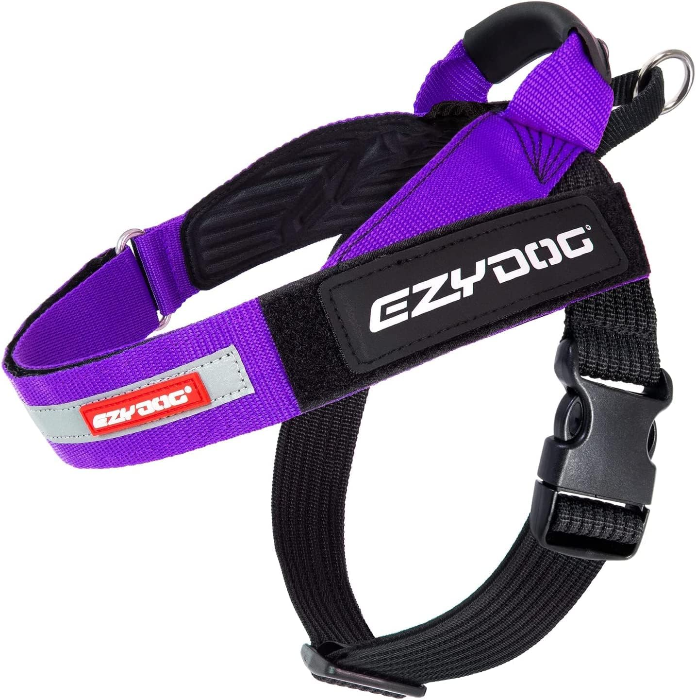 Ezydog Express Harness - Comfortable Dog Harness for Small, Medium and Large Dogs, Easy to Fit, Padded, Reflective (XS, Red)
