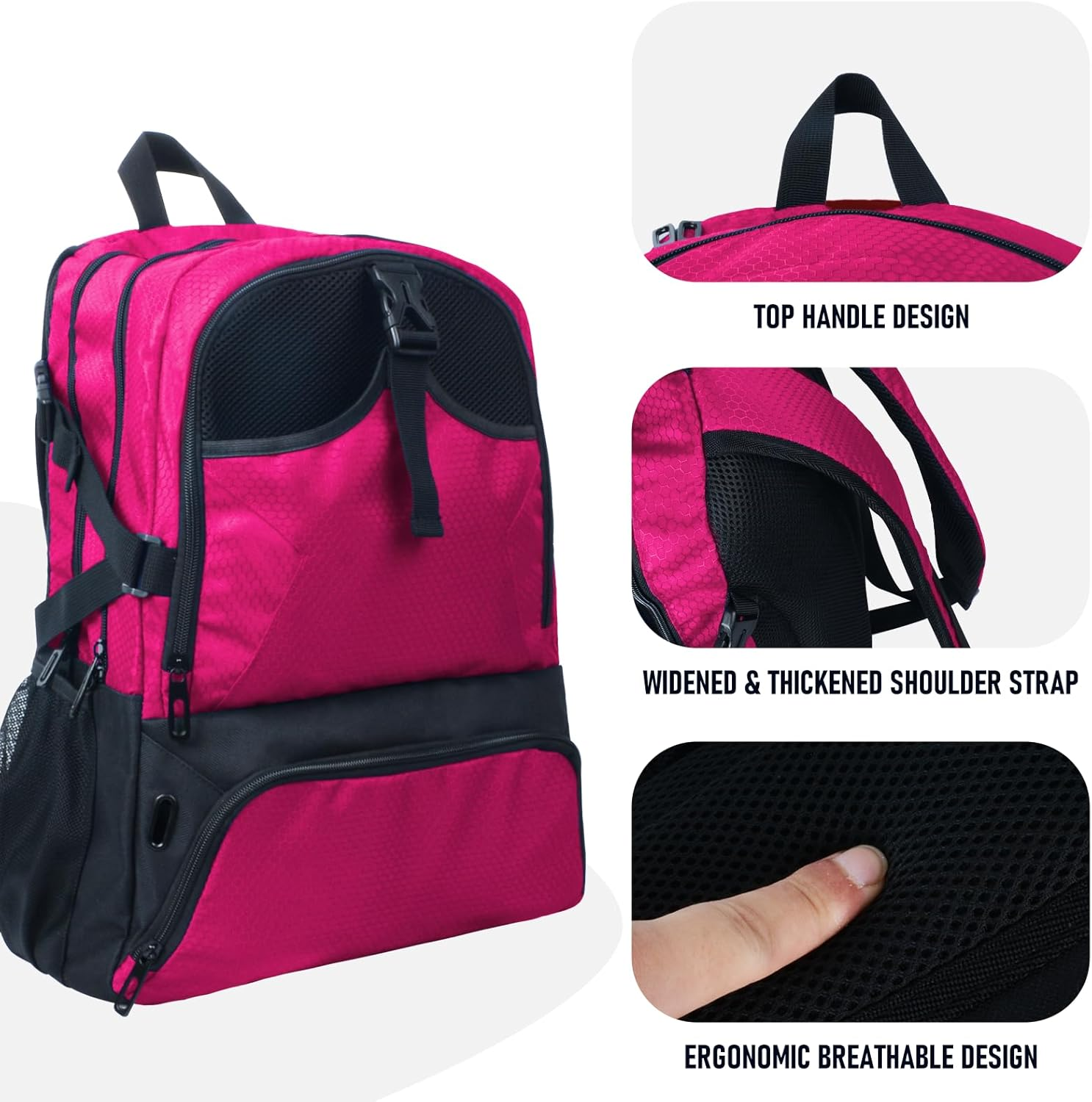 Basketball Backpack, Waterproof Basketball Bag with Large Shoe and Ball Compartment, Backpack for Women Men, Sports Equipment Bag for Soccer, Volleyball, Gym, Outdoor, Travel, 30L image number 2