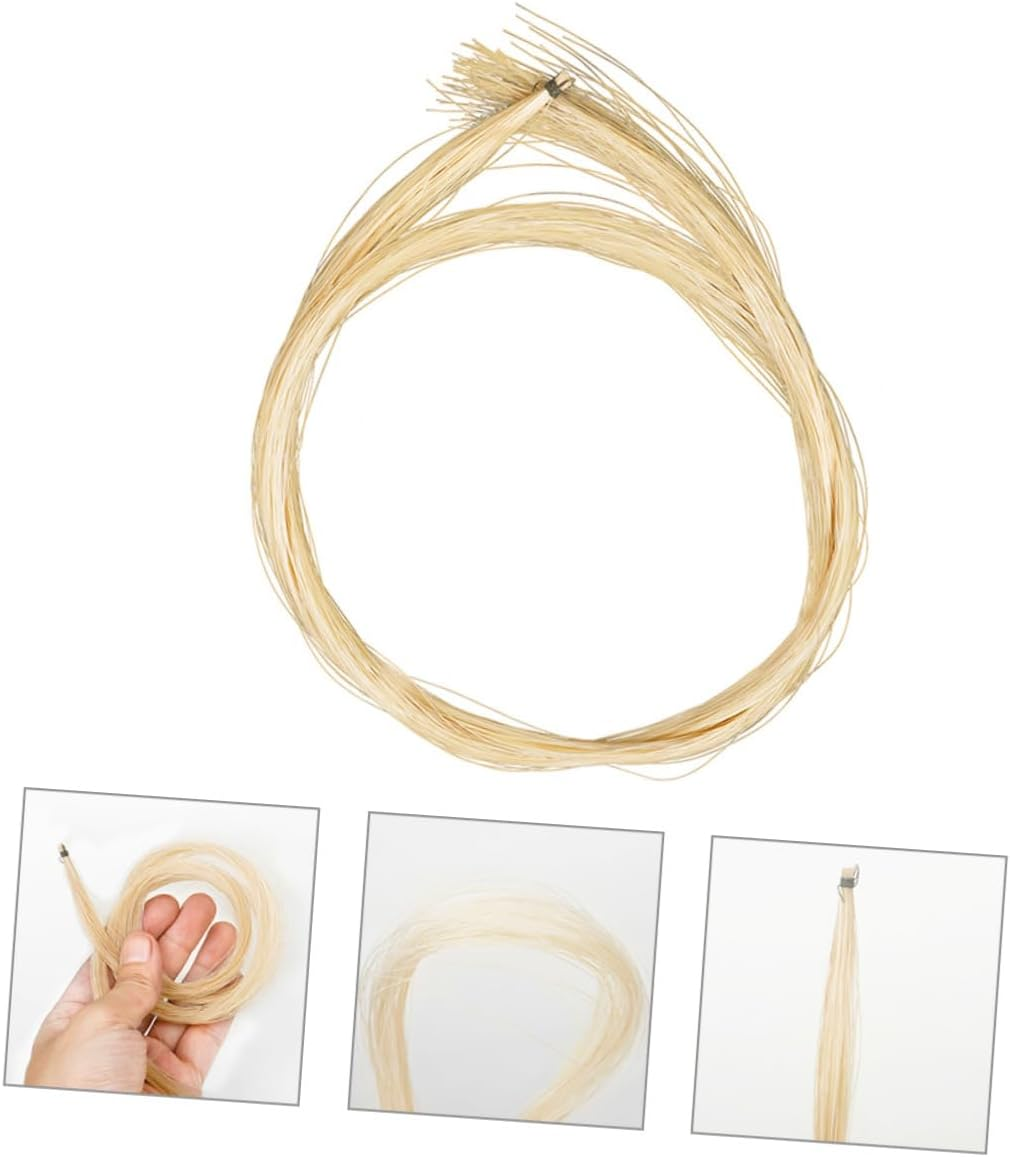 Totority Natural White Horse Hair for Violin Bow 3/4 Size Replacement Bow Hair Violin Accessory for Smooth Playing and Practice image number 4