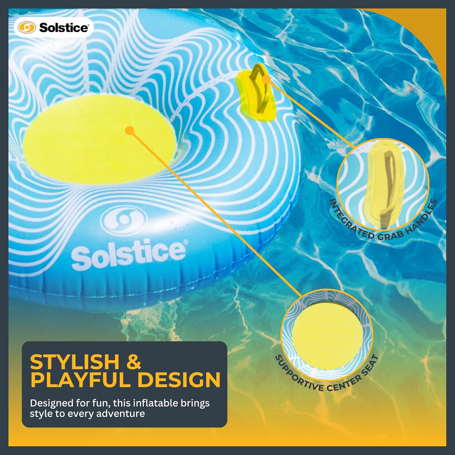 Solstice by Swimline Tubester 39 Inch All Season Inflatable Sports Tube image number 5