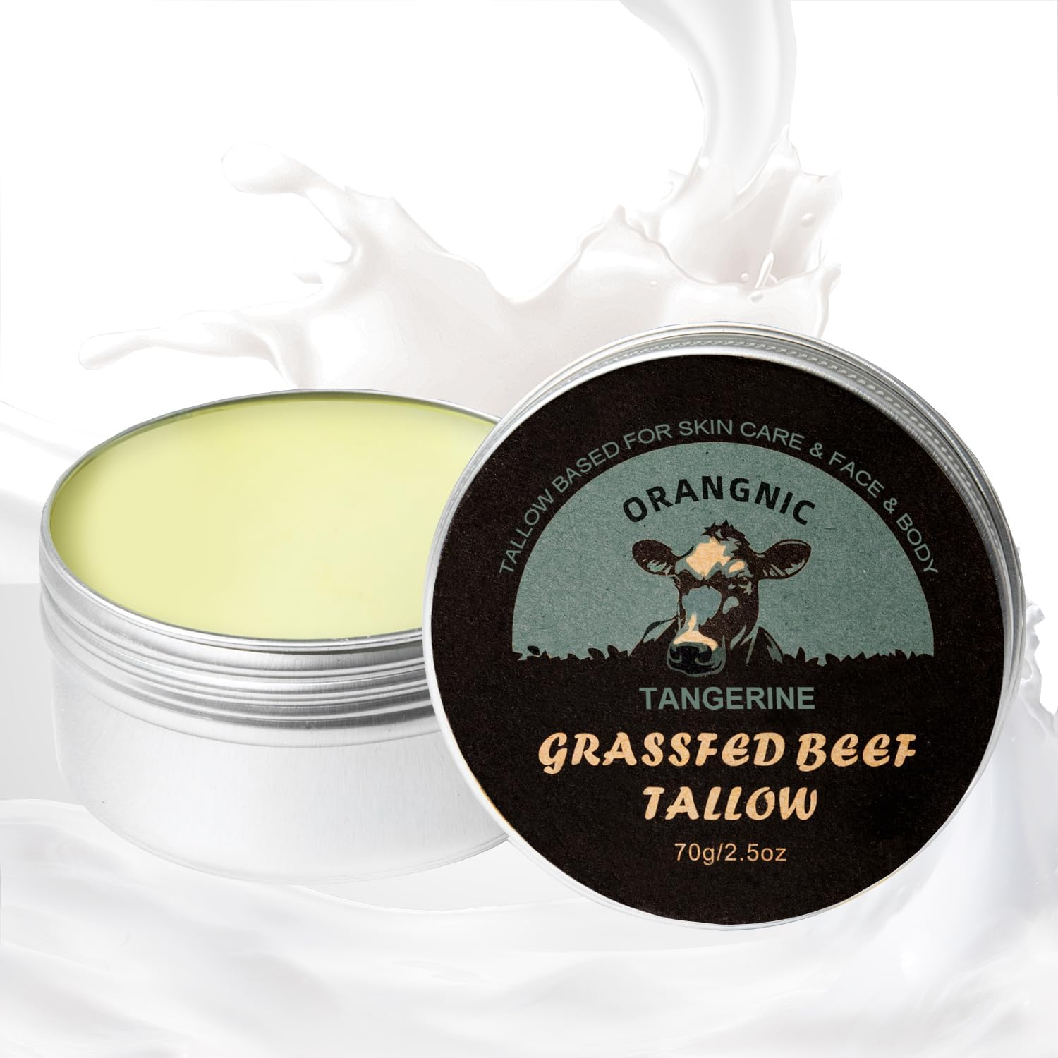 Grass Fed Beef Tallow Balm Raw Wild Honey Moisturizer | Natural Skincare | Moisturizer for Dry Skin, Face and Body Beef Tallow for Skin (70G) image number 5