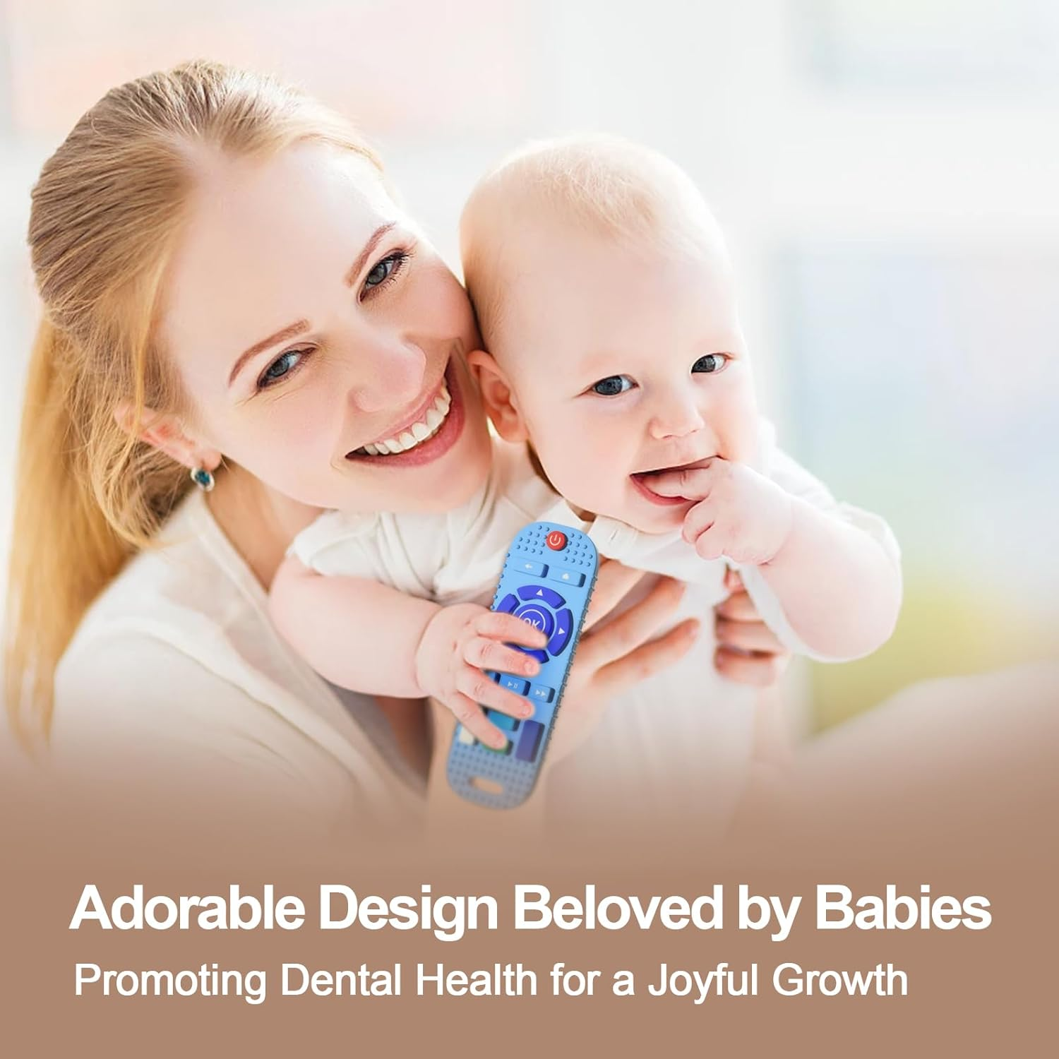 Baby Teething Toys - 2PCS Silicone Teether Toys, Diswash Safe Baby Toys, Teething Toys for Baby (Black+White) image number 5