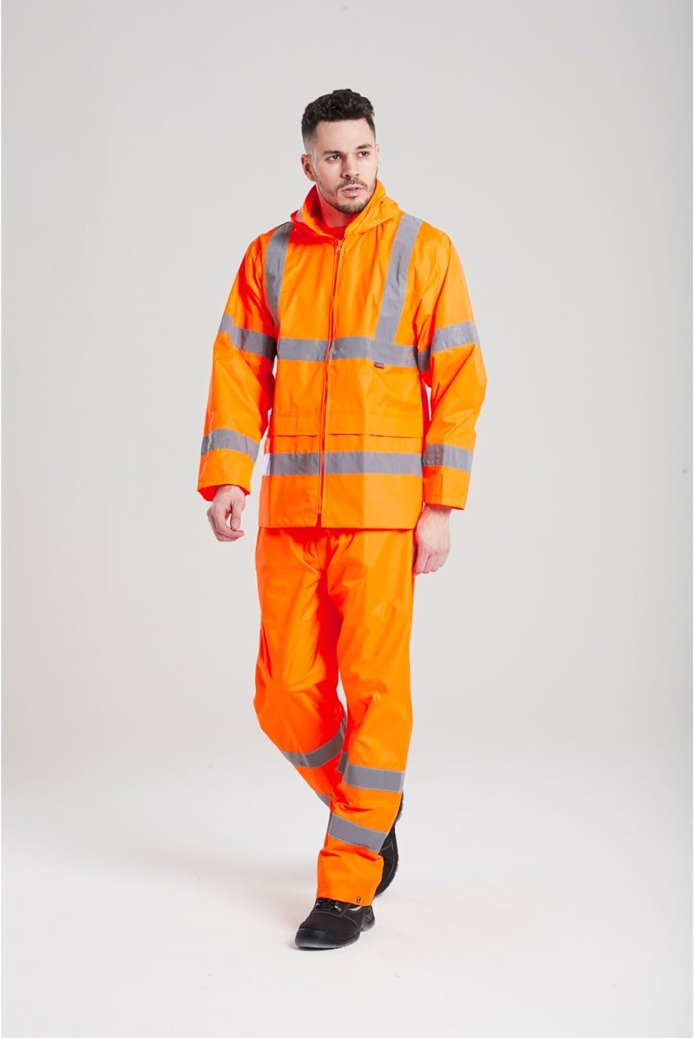 Portwest Mens Hi Vis Rain Trousers Orange image number 5