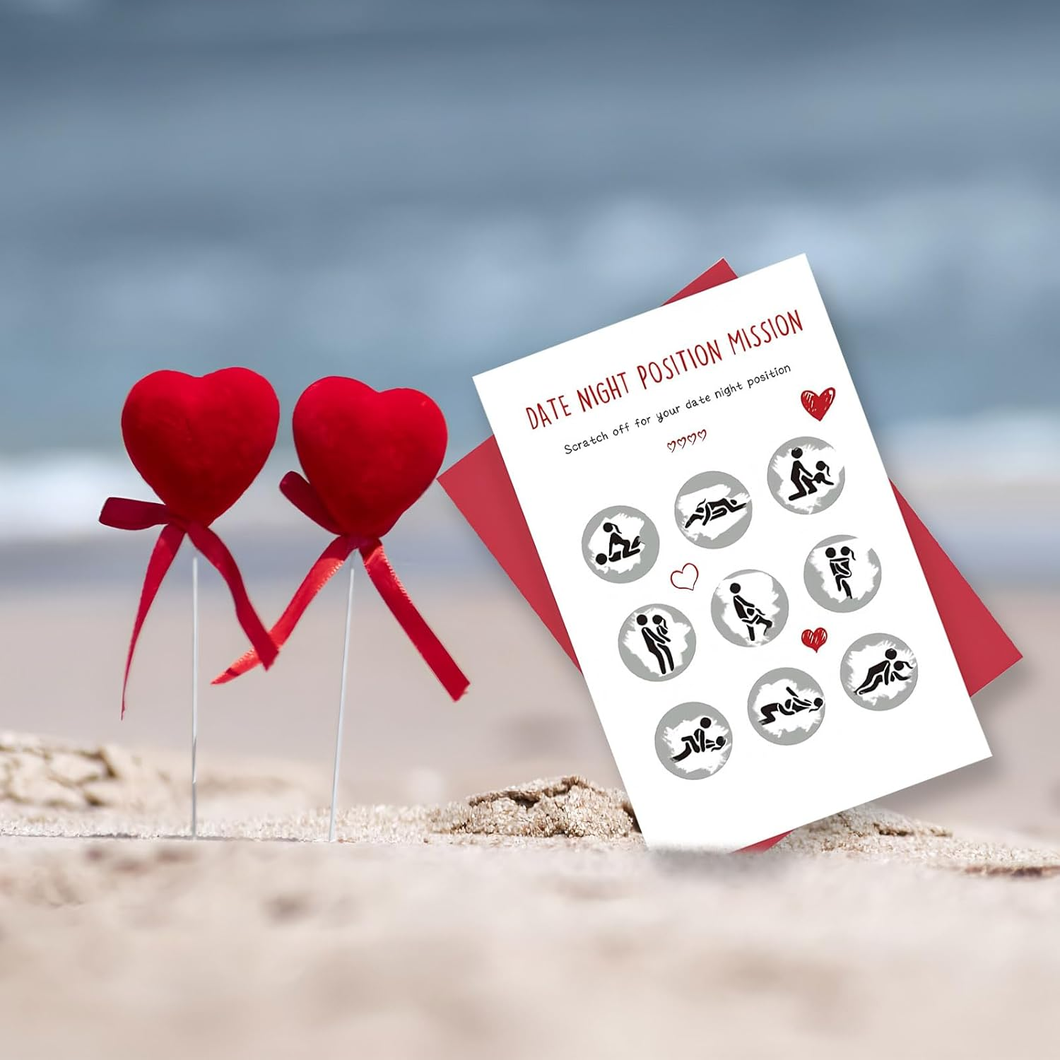 Mineens 3 Pcs Scratch off Date Night Poster for Couples - Sex Position Scratch off Card with an Envelope, Fun Anniversary for Him or Her, Valentine'S Day Couples Game image number 4
