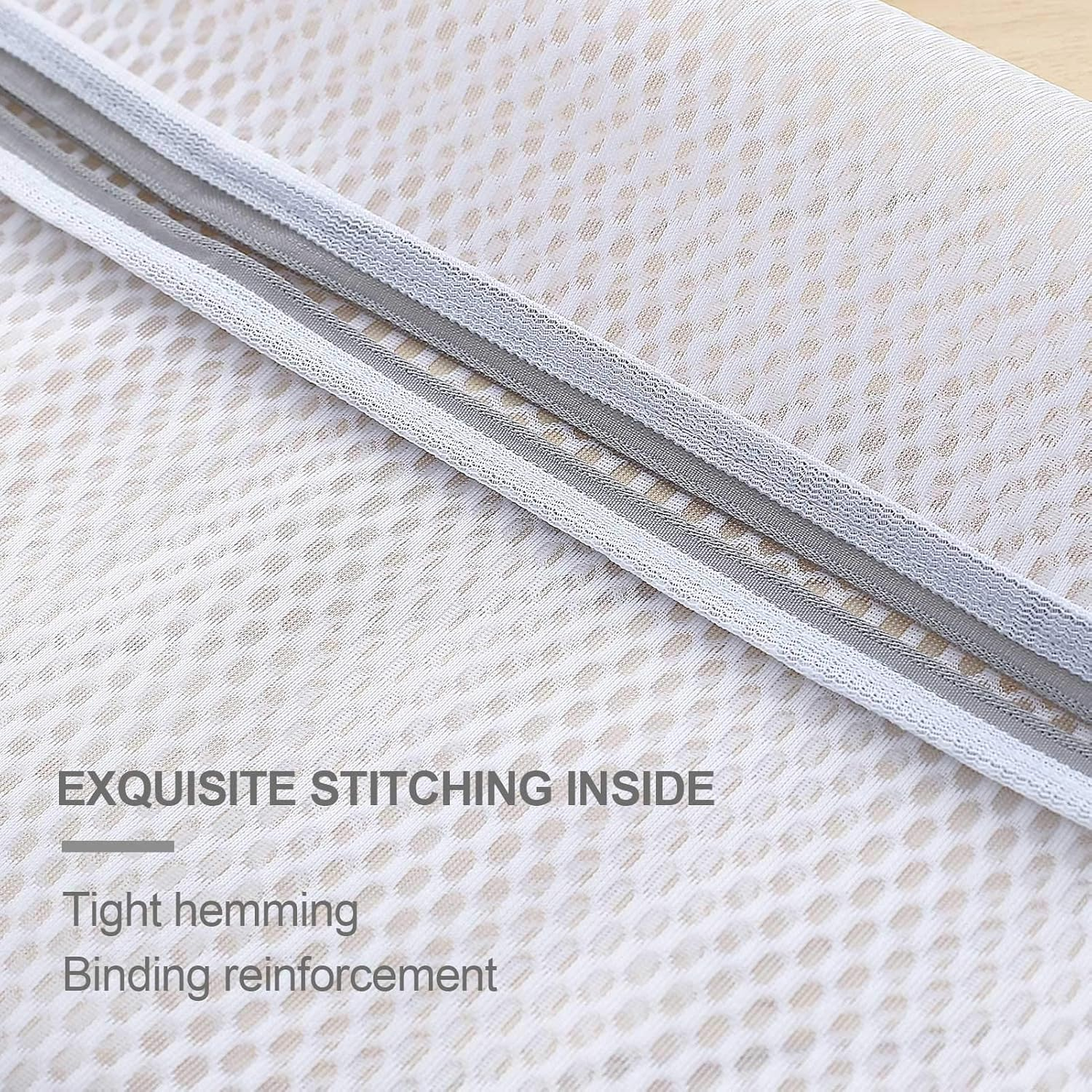 2 Xx-Large Honeycomb Delicates Bags for Washing Machine, 24 X 24 Inches Lingerie Bags for Laundry, Travel Storage Organize Bag for Cotton Clothes,Sheet, Shoes