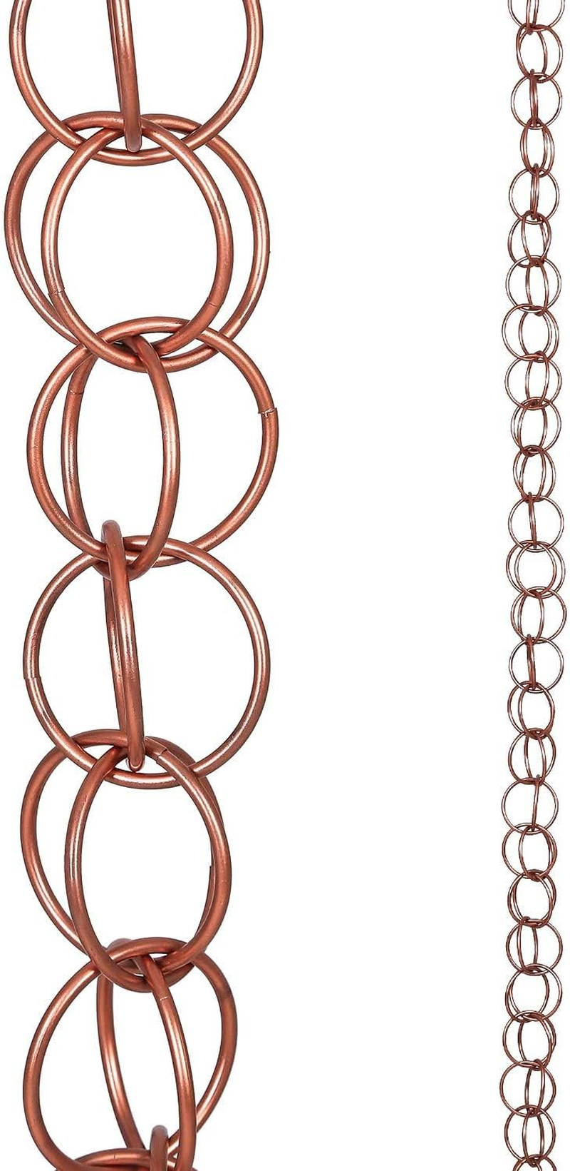 Topadorn Pure Copper Lily Rain Chain for Gutter, 8-1/2 Length