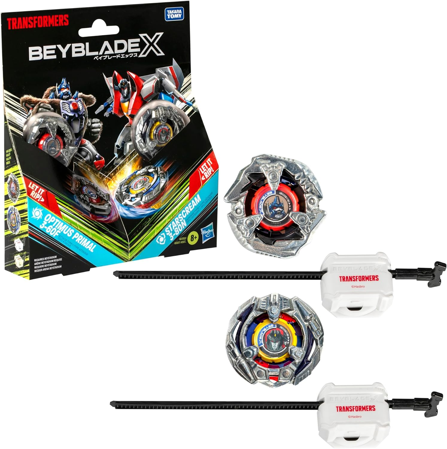 Hasbro Beyblade X Transformers Collab Optimus Primal 3-60F Vs. Starscream 3-80N Multipack image number 2