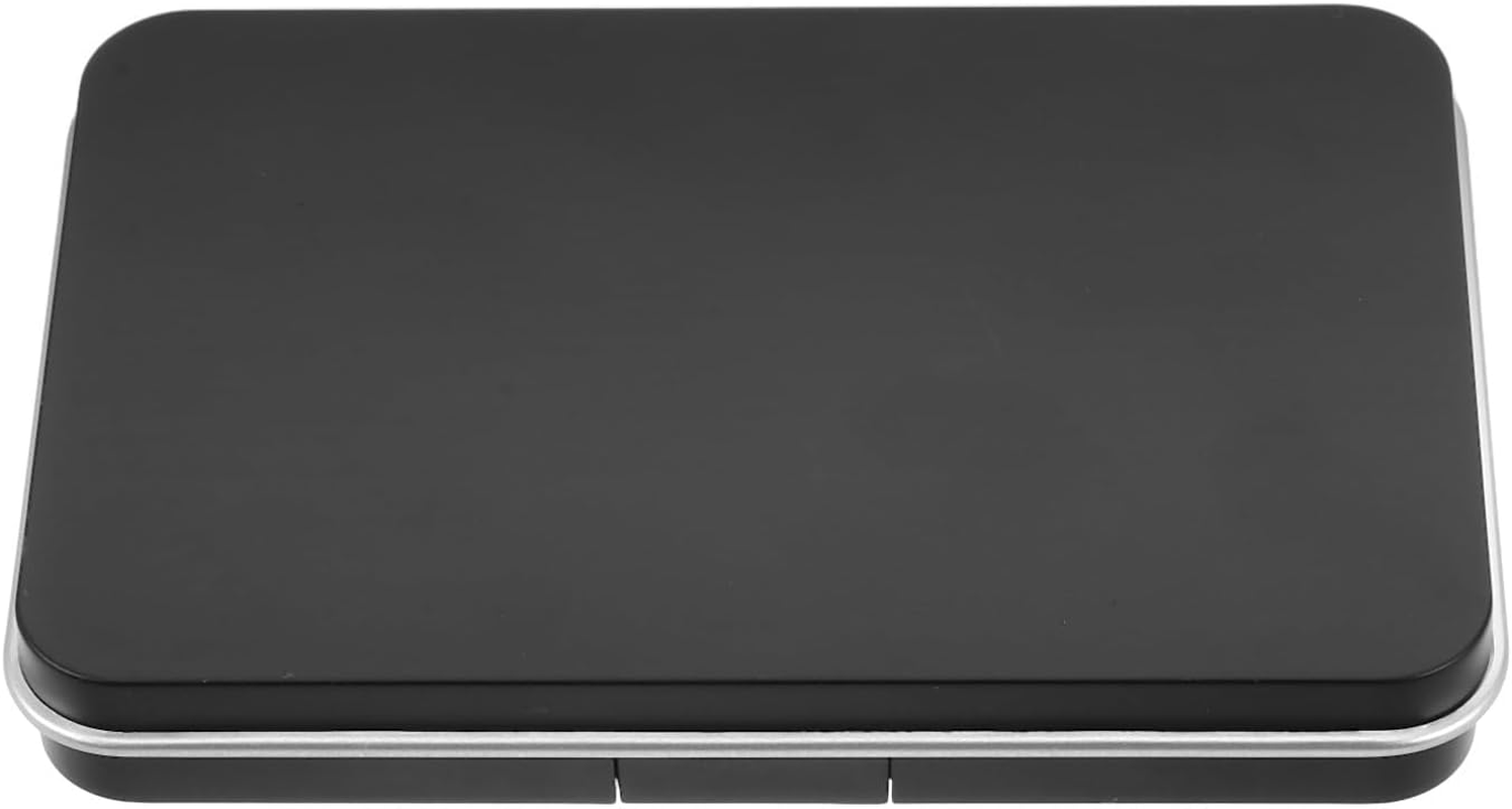 SEWACC Matte Black Magnetic Makeup Palette Case with 18-Grid Refillable Eyeshadow Pans DIY Eyeshadow Making Kit Magnetic Cosmetics Storage Box for Lipstick and Blush Organizer image number 1