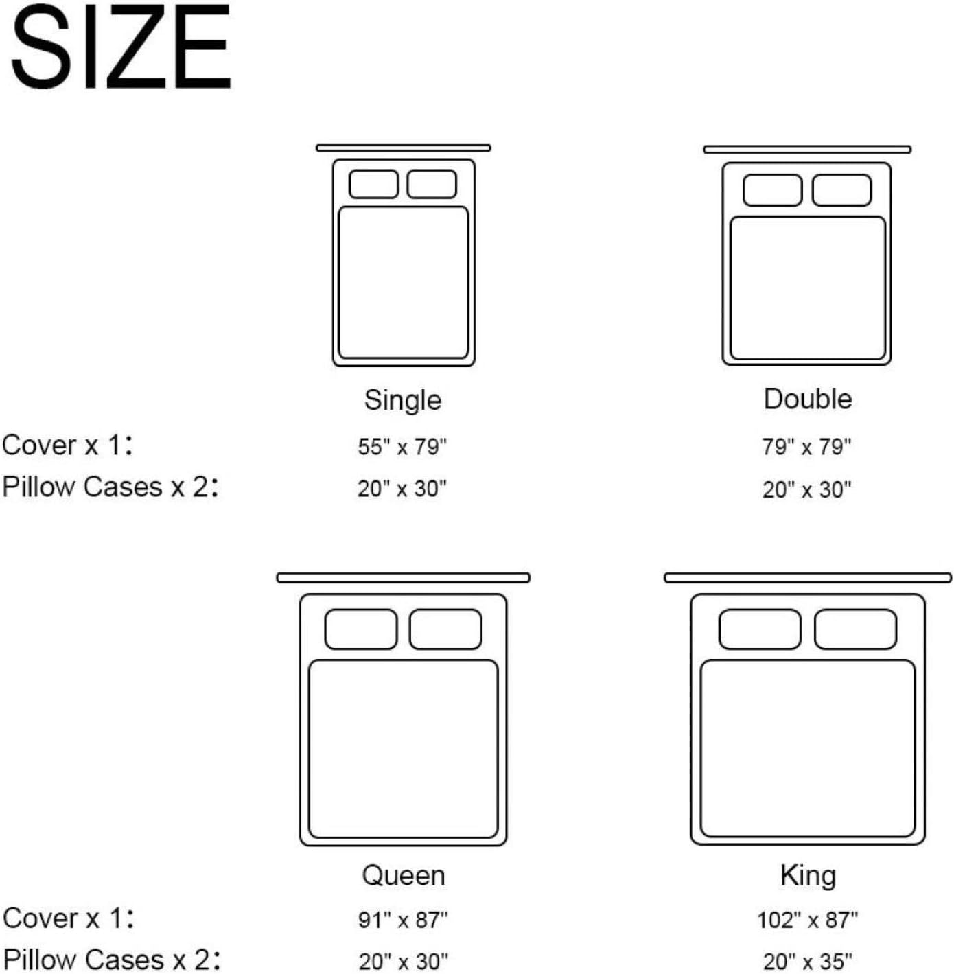 3 Pcs Microfiber Bedding Set Duvet Cover Pillow Shams Bed Striped Triangles Pattern Geometric Quilt Cover 1 Cover 2 Pillowcase with Zip,Lightweight and Soft image number 2