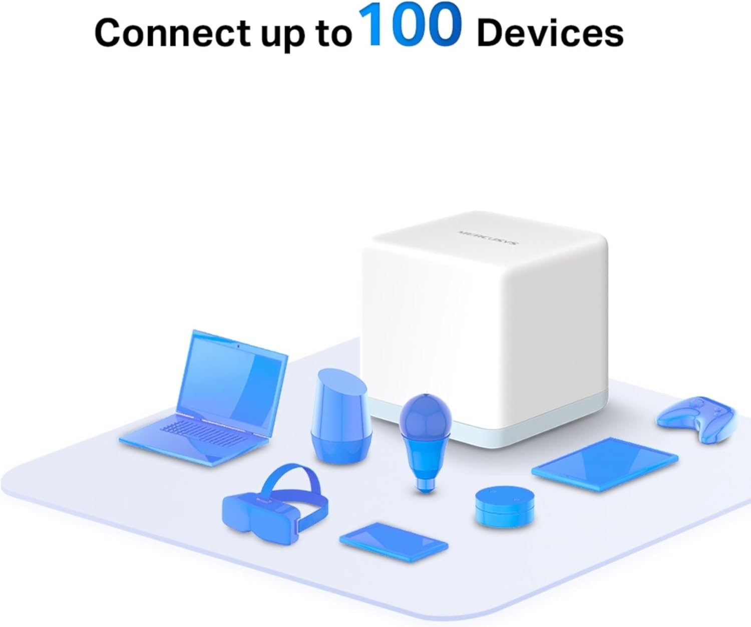 Mercusys AC1200 Whole Home Mesh Wi-Fi System, Coverage up to 2,800 Ft&sup2; (260 M&sup2;) Connect up to 100 Devices, Fast Ports, Dual Band Wi-Fi, Easy App Control, Halo H30 (2-Pack) (Package May Vary) image number 3