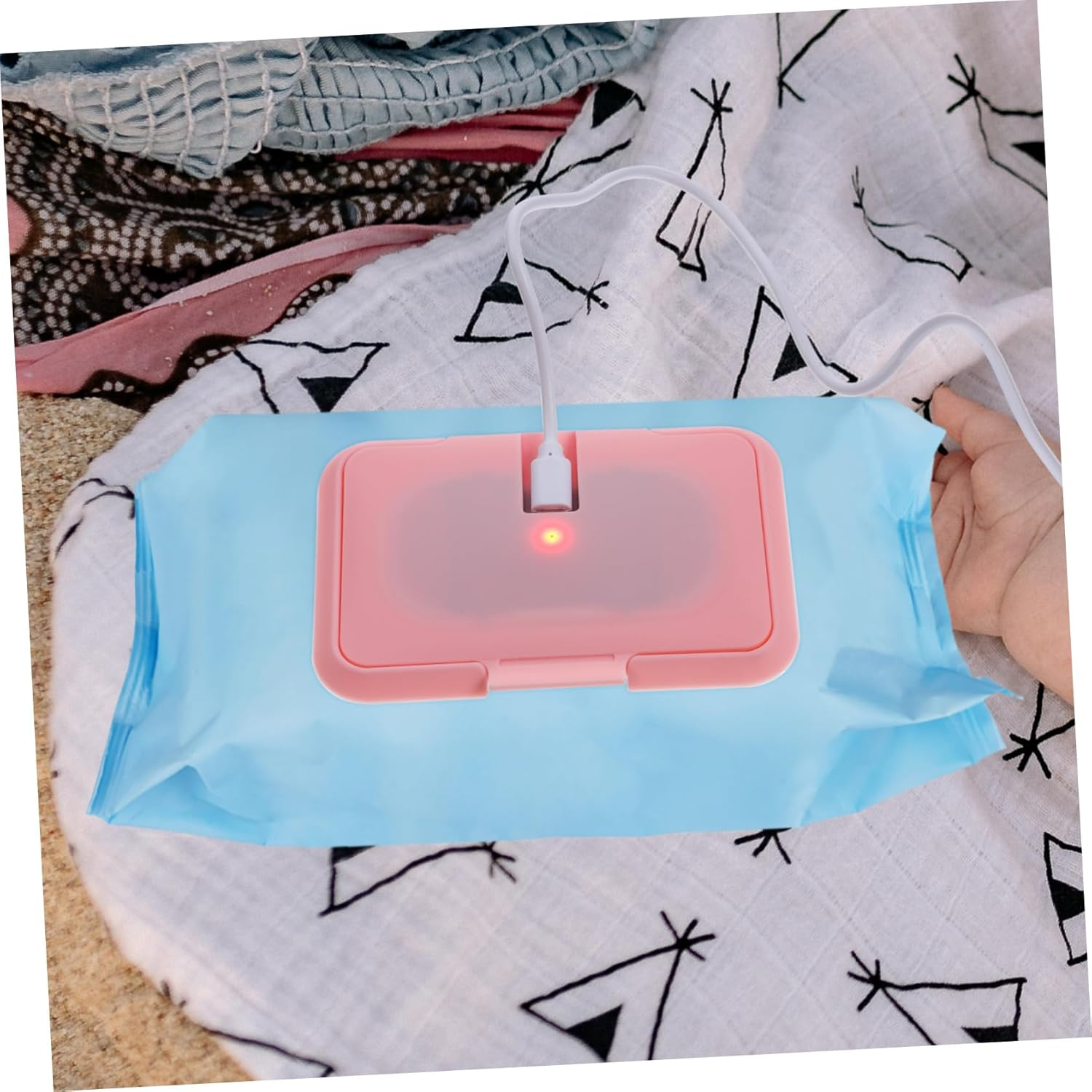 USB Wet Tissue Heater Portable Wipes Warmer Temperature Control for Baby Adults image number 5