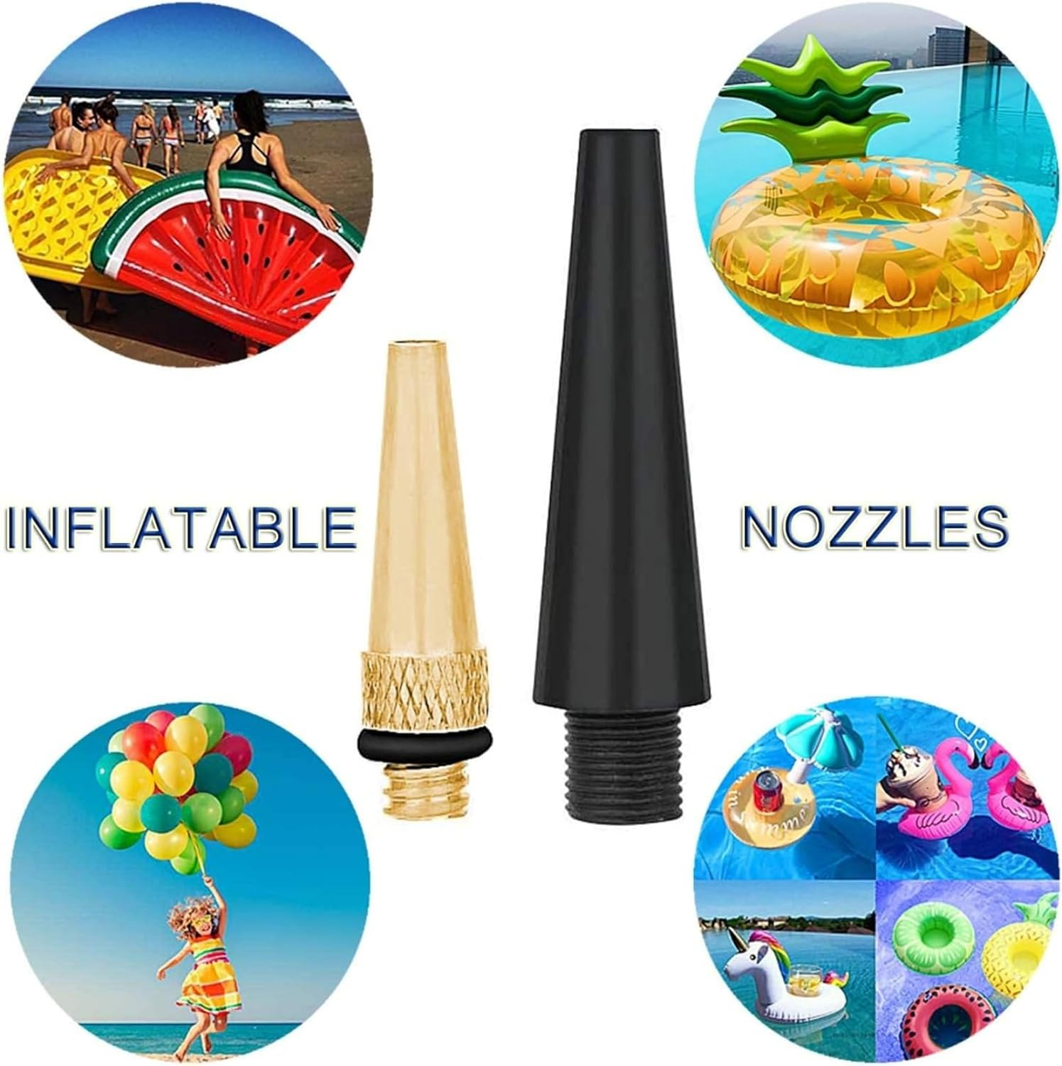 GAIVEK 16 Pcs Brass Bike Pump Adapter, Bicycle Valve Adapter Set, Schrader Valve, Presta Valve, Bicycle Inflator Kit, DV AV SV Bike Valve Adaptor Converter for Tire Inflator Air Pump Compressor image number 5