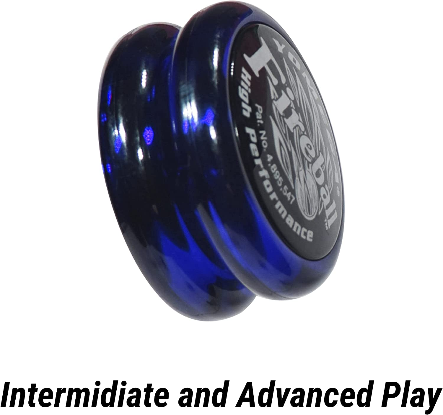 Yomega Fireball Yoyo -HIGH Performance Responsive Transaxle Yoyo, Great for String Tricks for Advance Players to Perform like Pros + Extra 2 Yo Yo Strings & 3 Month Warranty (Dark Blue)