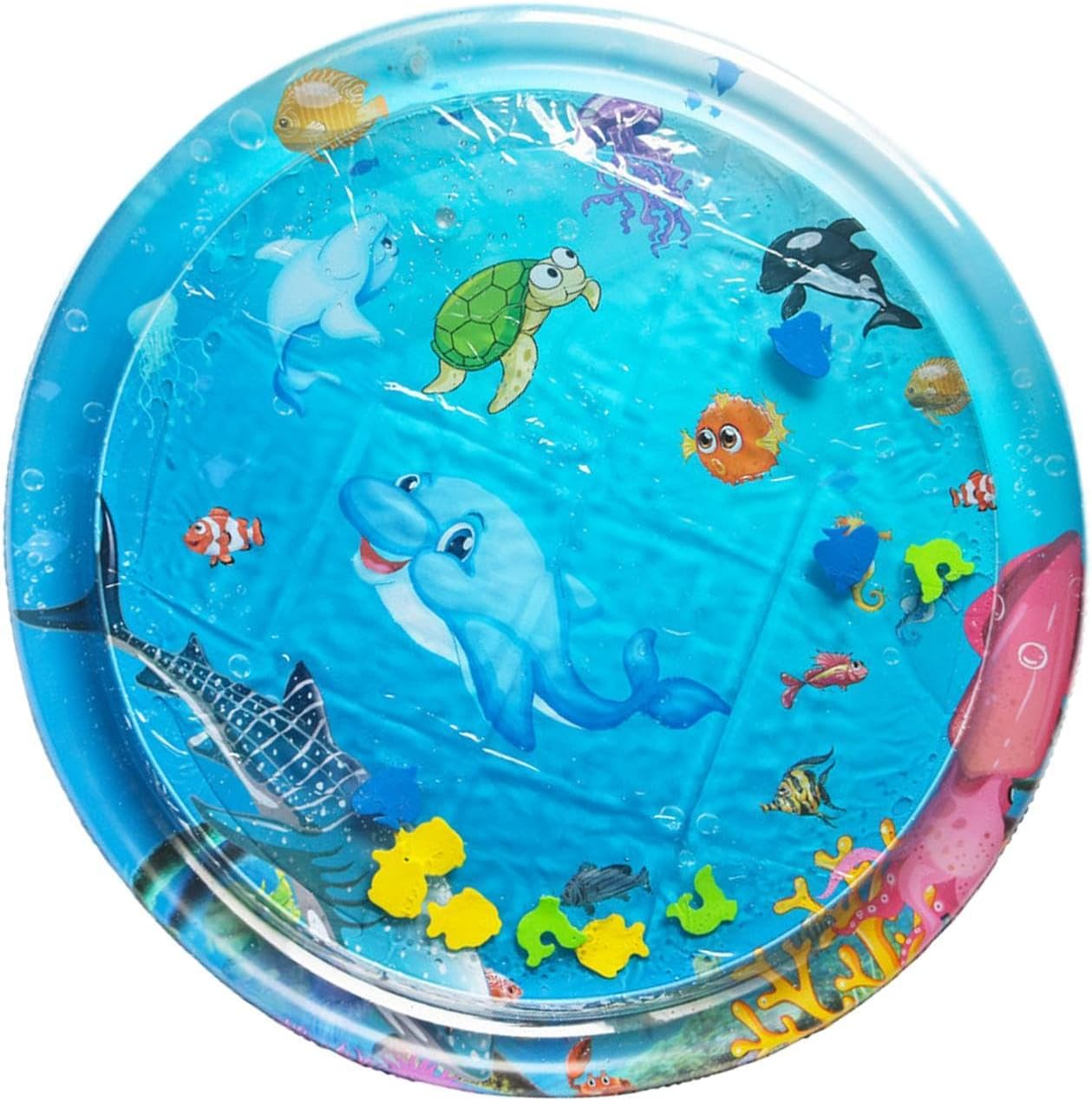 Cat Sensory Water Playmat - Multipurpose Cartoon Water Mat,Dogs Cats Portable Mat, Cute Interactive Toys for Puppies, Kittens image number 1