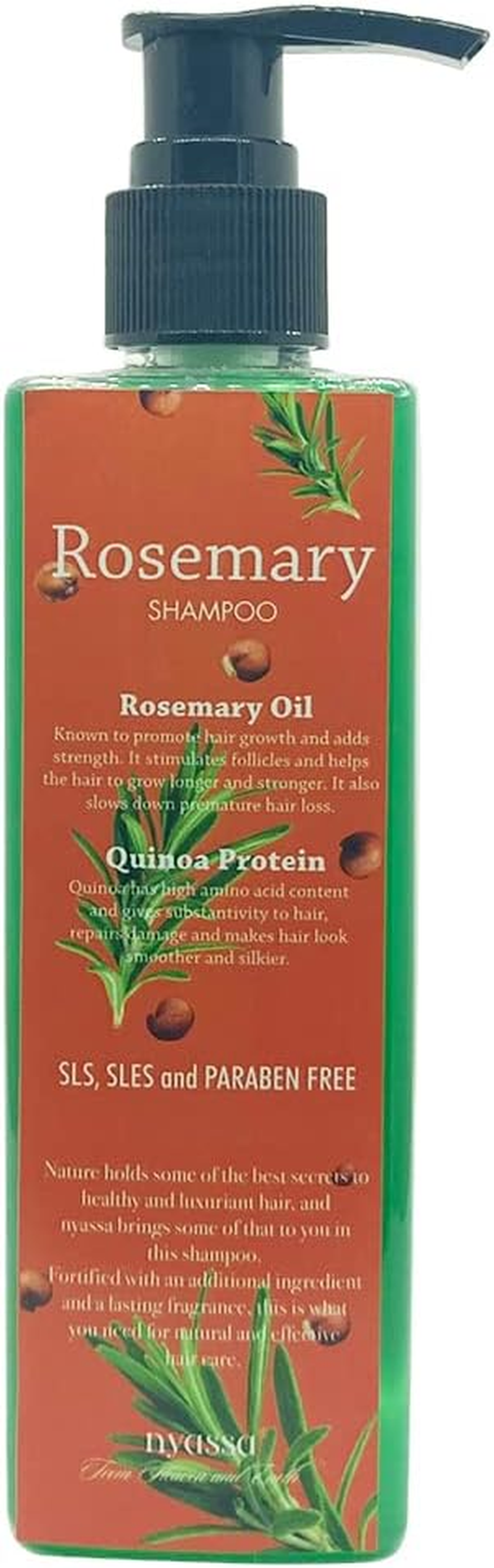 Nyassa Rosemary Shampoo. Fortified with Rosemary Essential Oil and Quinoa Protein. image number 2