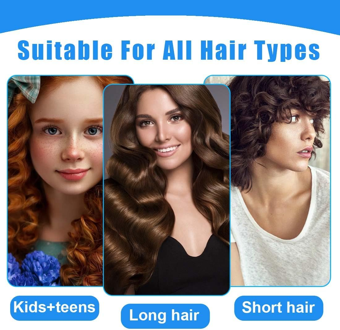 Weddhuis Pack of 3 Heatless Curls Band Overnight Blowout Curls without Heat DIY Overnight Curls Rubber Heat Free Curlers Curls Overnight for Medium Long Hair (Black)