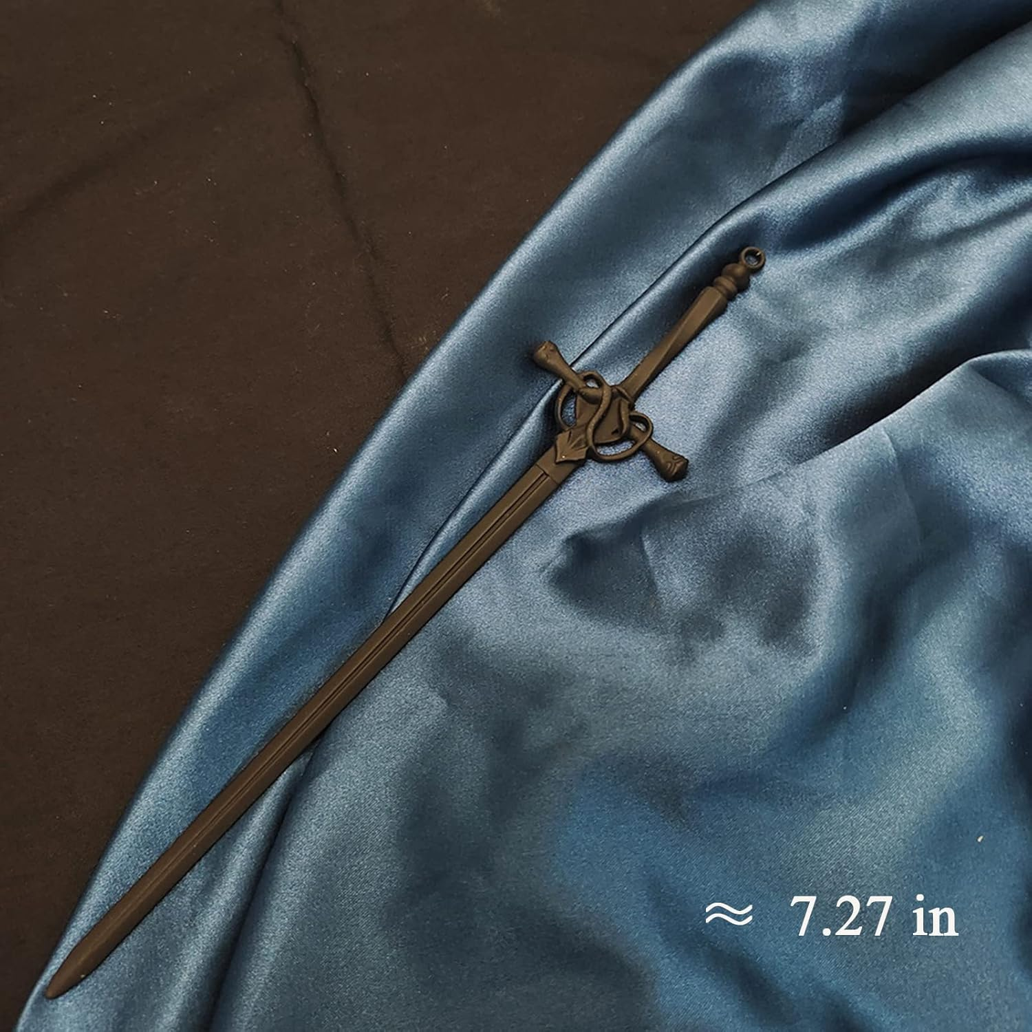 Ancient Style Sword Hair Chopsticks,Chinese Style Hair Pin Sword Hair Sticks for Bun Hair Accessories for Women Girls Long Hair,Gold Black - Gold Black image number 1